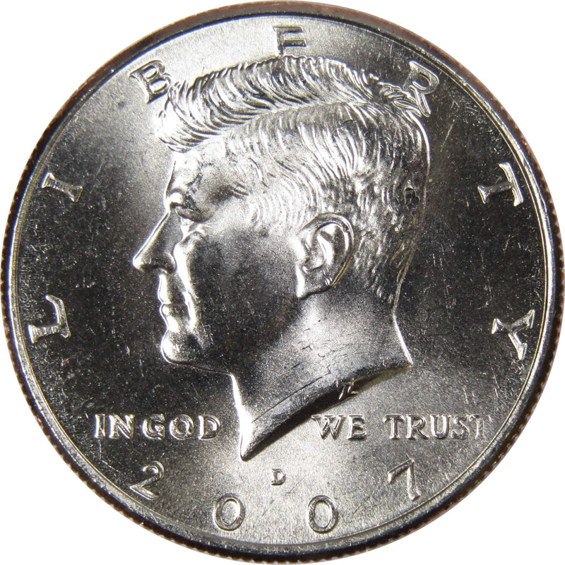 2007 D Kennedy Half Dollar BU Uncirculated Mint State 50c US Coin Collectible - Kennedy Half Dollars - JFK Half Dollar - Kennedy Coins - Profile Coins &amp; Collectibles