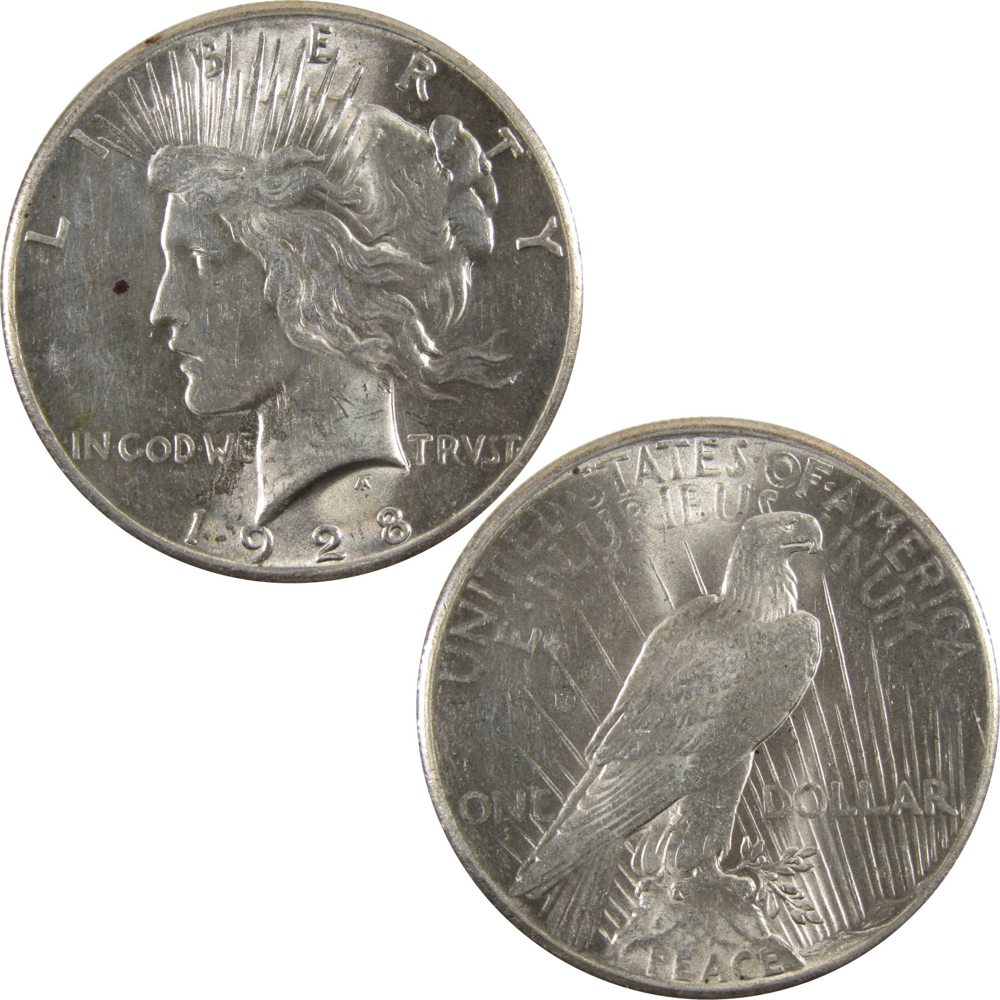 1928 Peace Dollar BU Uncirculated 90% Silver $1 Coin SKU:I7678