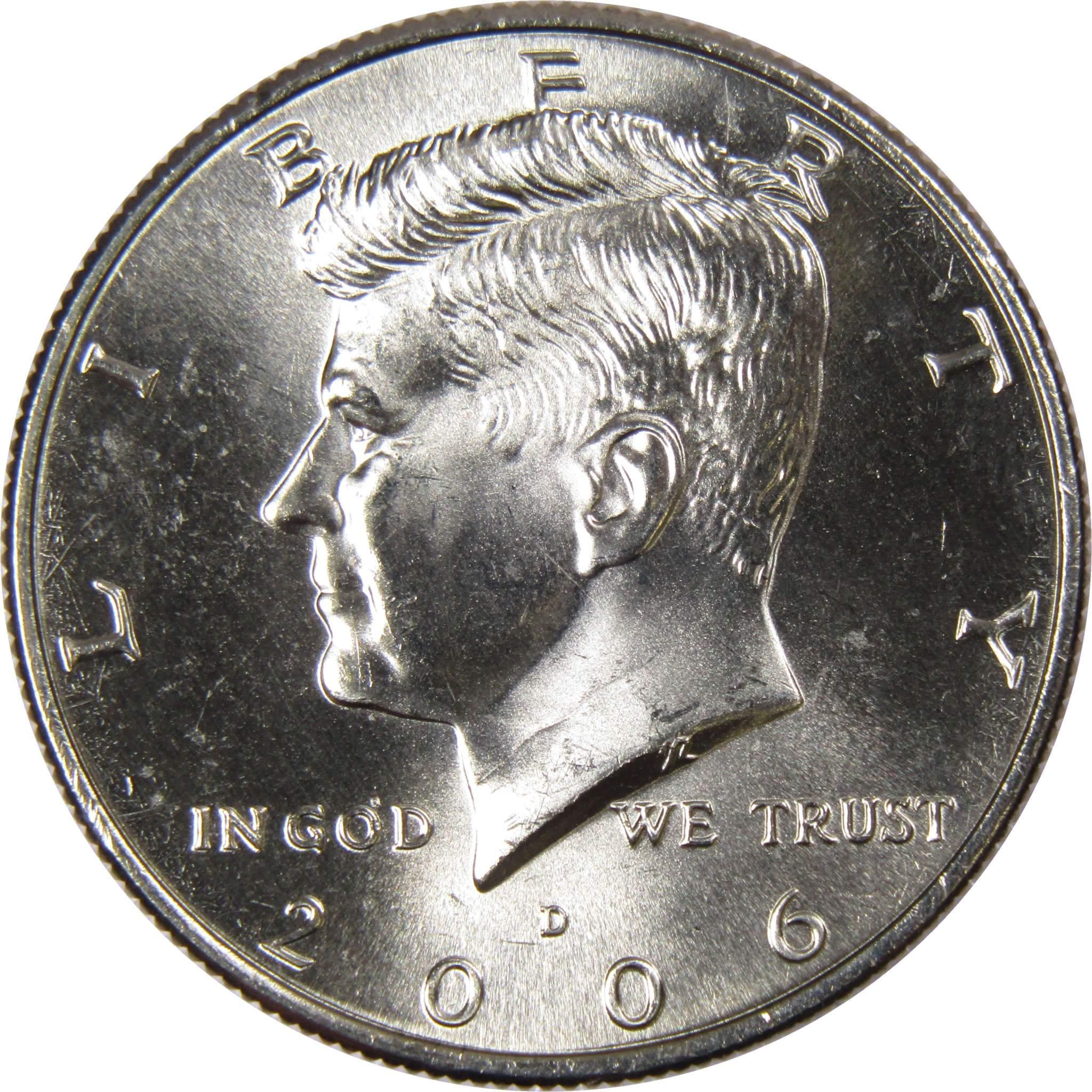 2006 D Kennedy Half Dollar BU Uncirculated Mint State 50c US Coin Collectible
