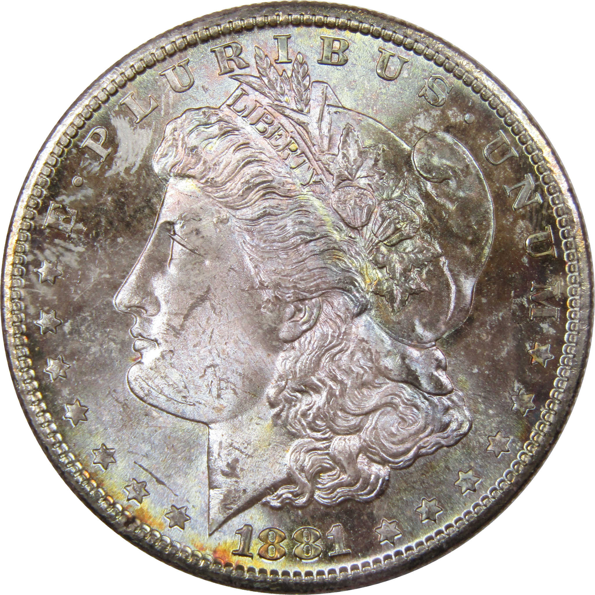 1881 S Morgan Dollar BU Choice Uncirculated Silver Toned SKU:I1256