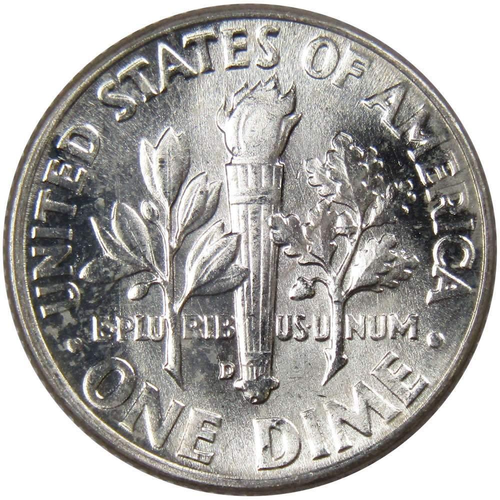 1960 D Roosevelt Dime BU Uncirculated Mint State 90% Silver 10c US Coin