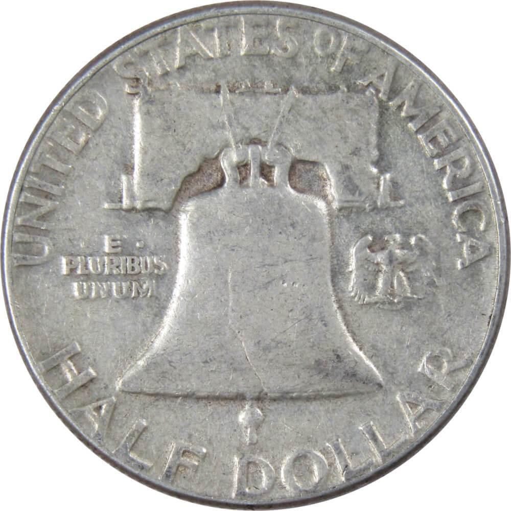 1952 Franklin Half Dollar F Fine 90% Silver 50c US Coin Collectible