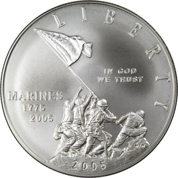2005 P Marine Corps 230th Anniversary Silver Dollar Uncirculated Coin
