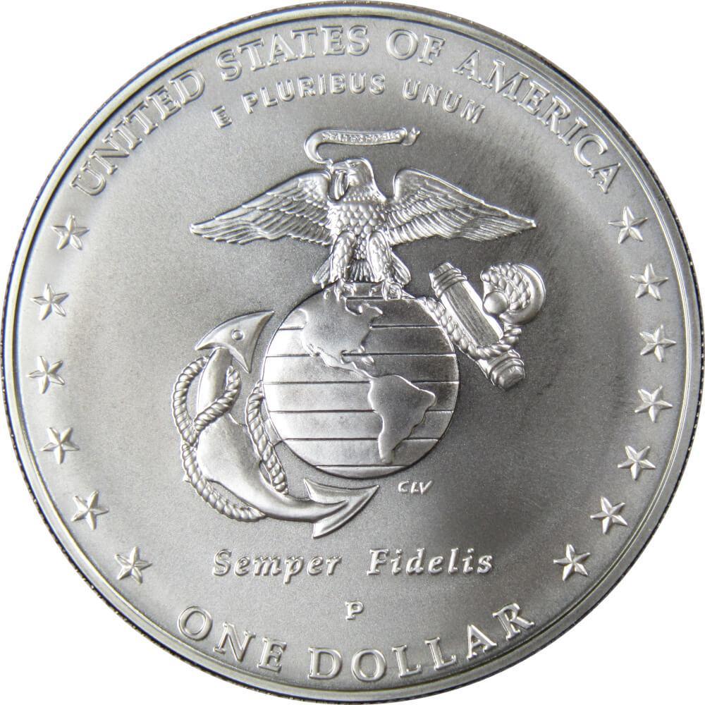 Marine Corps Commemorative 2005 P 90% Silver Dollar BU Uncirculated $1 Coin