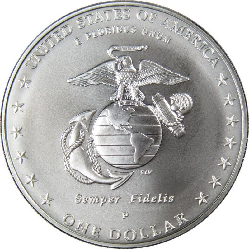 Marine Corps Commemorative 2005 P 90% Silver Dollar BU Uncirculated $1 Coin - US Commemorative Coins - Profile Coins &amp; Collectibles