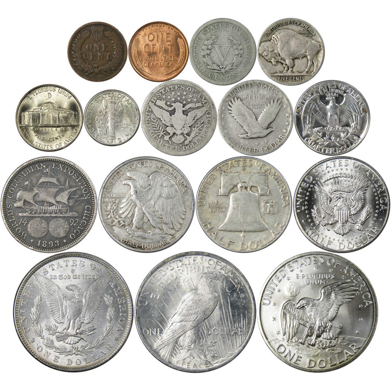Collector's Set of 16 U.S. Coins - Circulated, Uncirculated & Proof - Profile Coins & Collectibles 