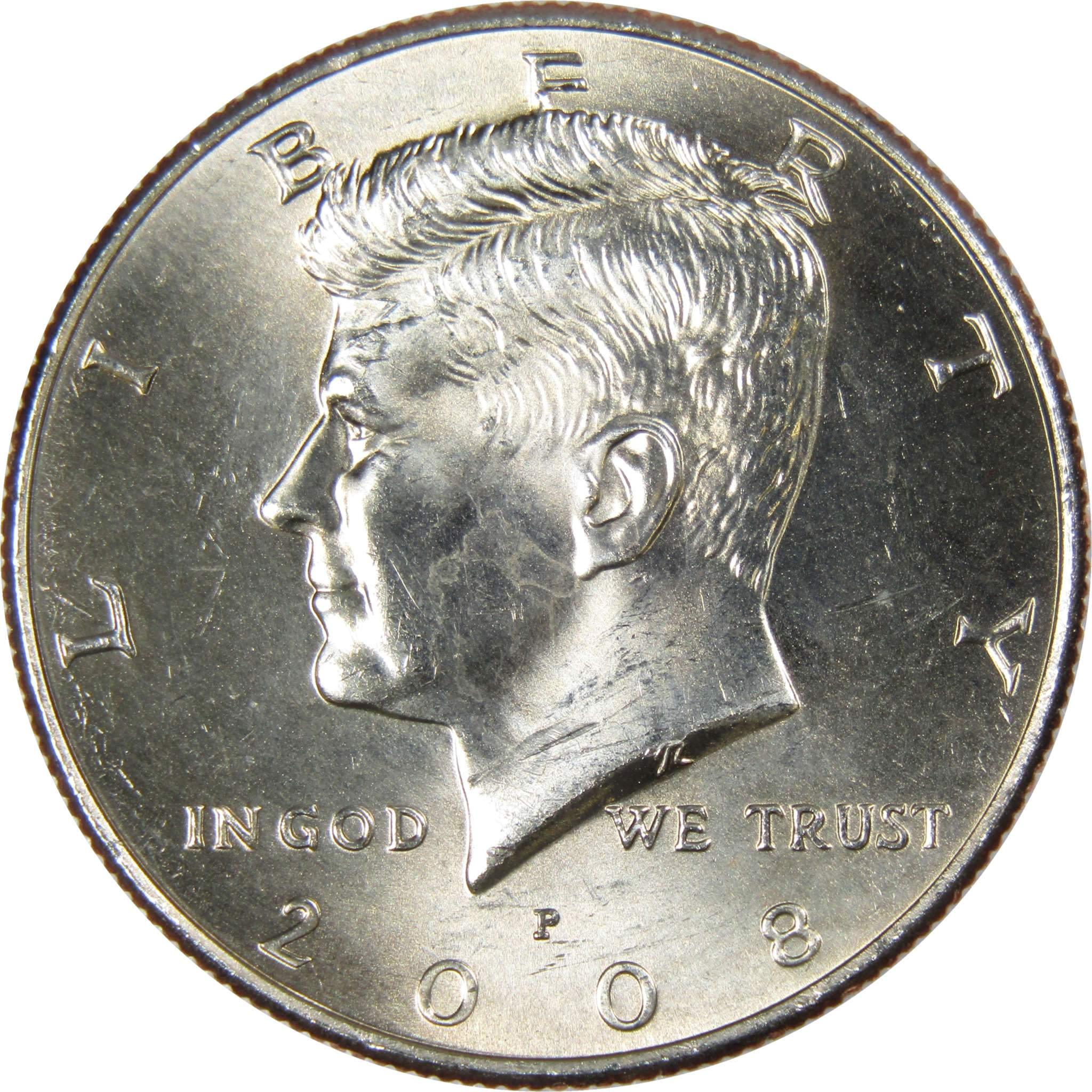 2008 P Kennedy Half Dollar BU Uncirculated Mint State 50c US Coin Collectible