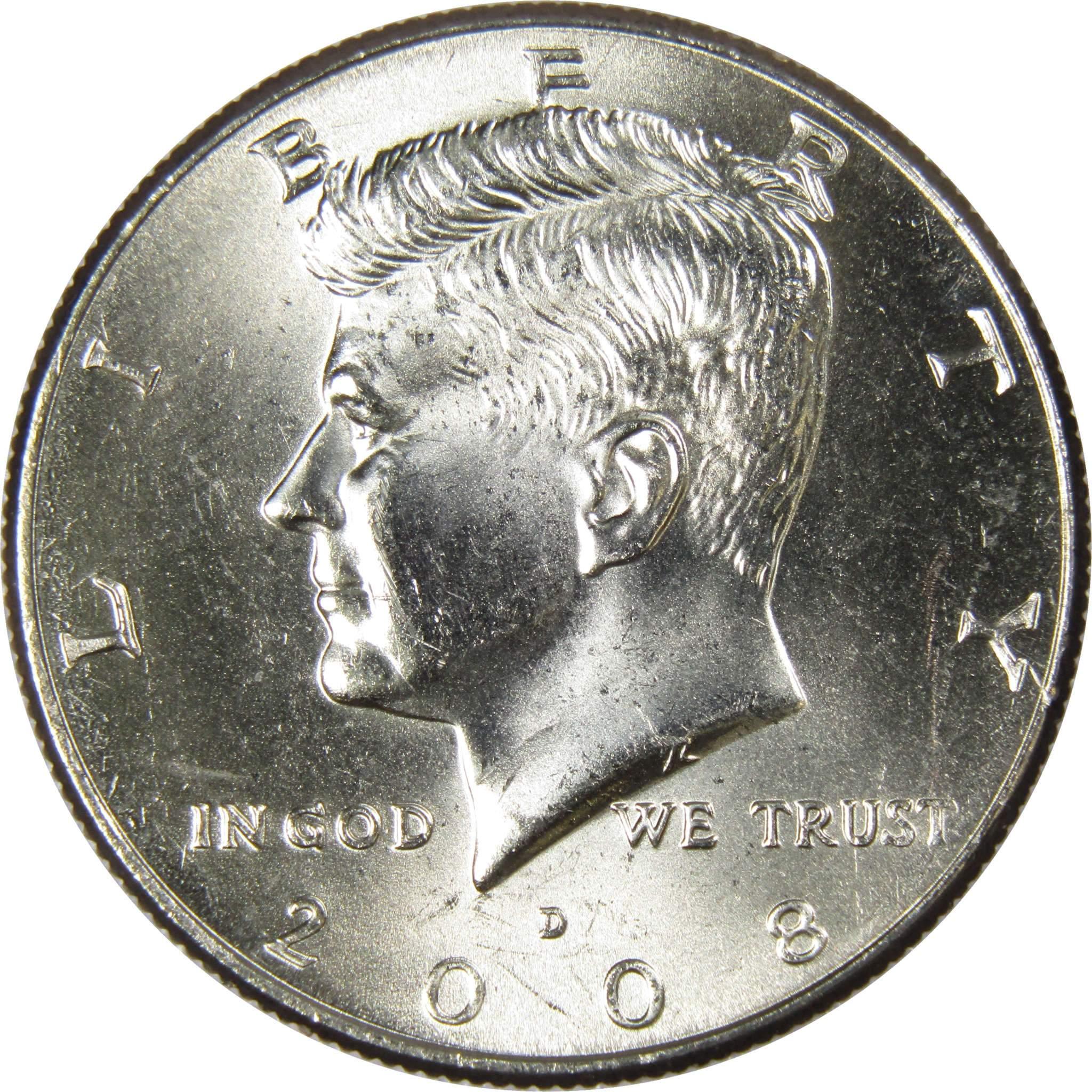 2008 D Kennedy Half Dollar BU Uncirculated Mint State 50c US Coin Collectible