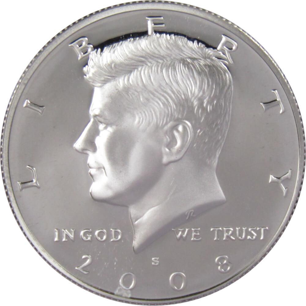 2008 S Kennedy Half Dollar Choice Proof 90% Silver 50c US Coin Collectible