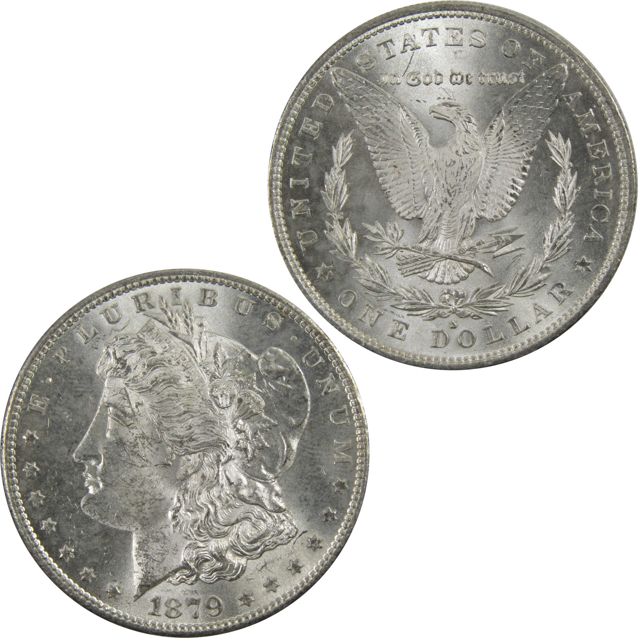 1879 S Morgan Dollar BU Uncirculated 90% Silver $1 Coin SKU:I4854 - Morgan coin - Morgan silver dollar - Morgan silver dollar for sale - Profile Coins &amp; Collectibles