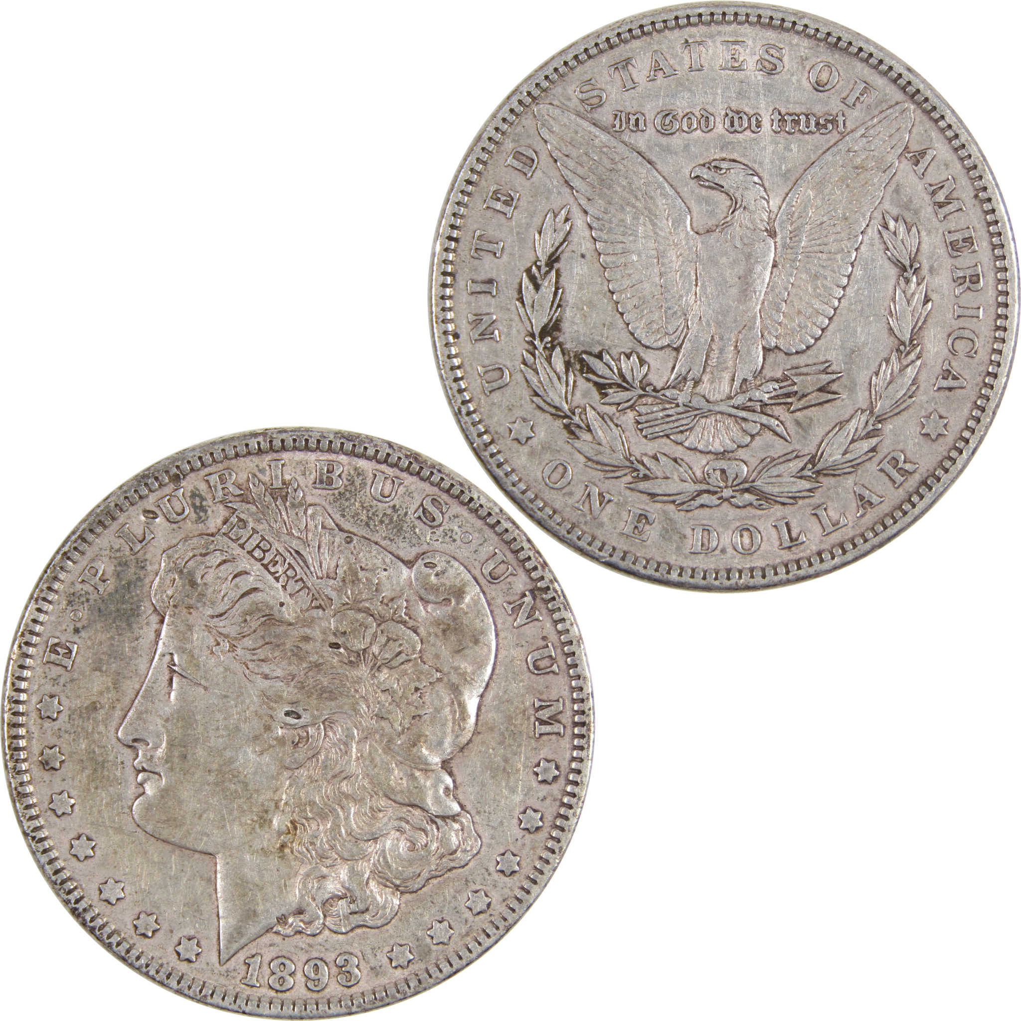 1893 Morgan Dollar XF EF Extremely Fine 90% Silver Coin SKU:I2860 - Morgan coin - Morgan silver dollar - Morgan silver dollar for sale - Profile Coins &amp; Collectibles