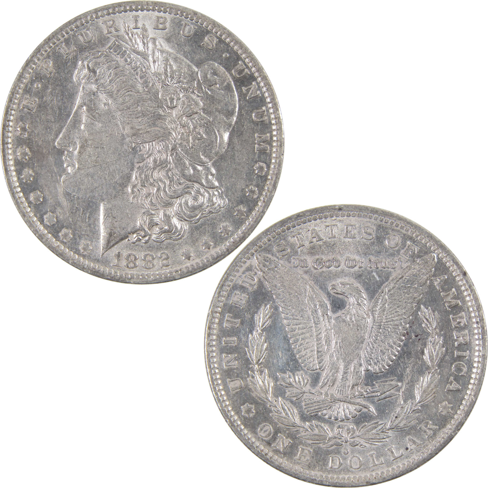 1882 O/S Morgan Dollar Borderline Uncirculated 90% Silver SKU:I2889 - Morgan coin - Morgan silver dollar - Morgan silver dollar for sale - Profile Coins &amp; Collectibles