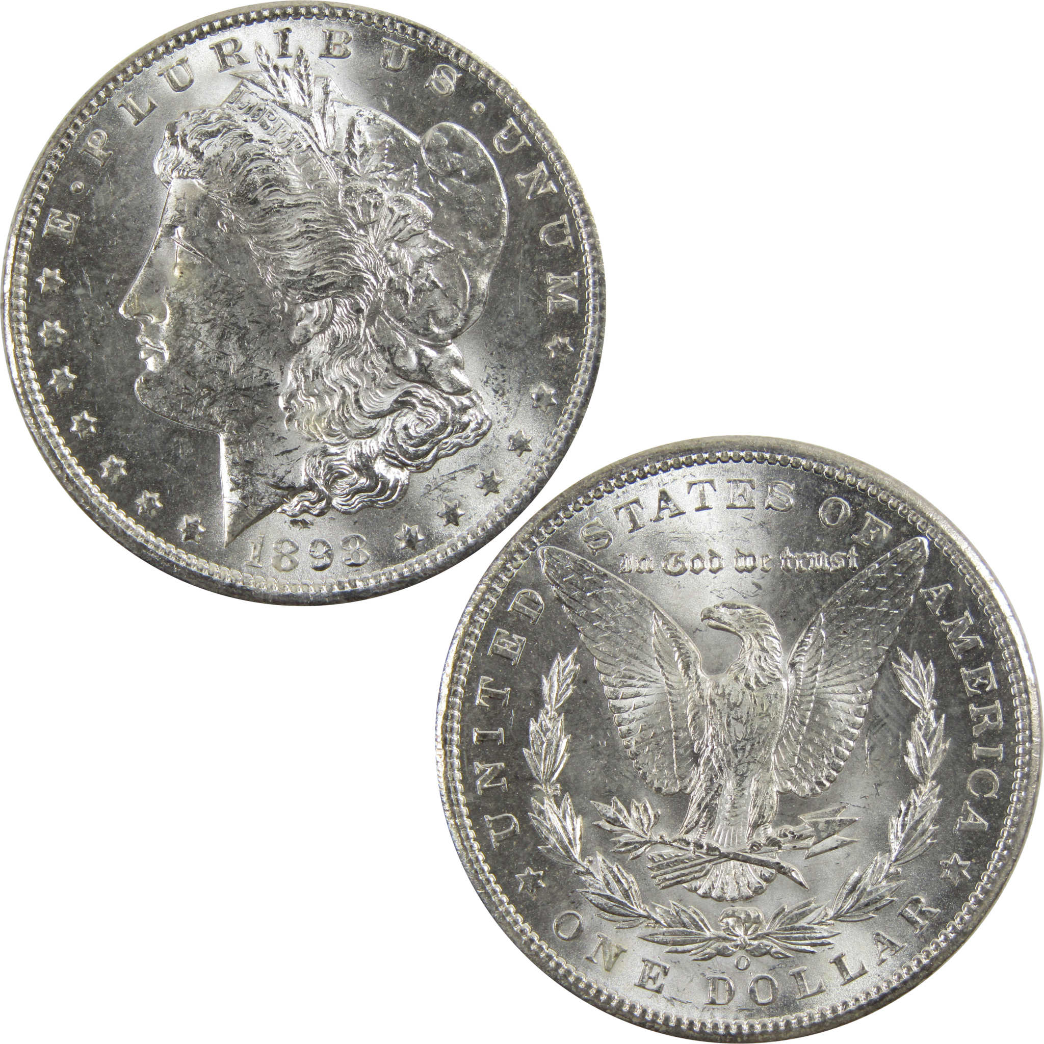 1898 O Morgan Dollar BU Uncirculated 90% Silver $1 Coin SKU:I5205 - Morgan coin - Morgan silver dollar - Morgan silver dollar for sale - Profile Coins &amp; Collectibles