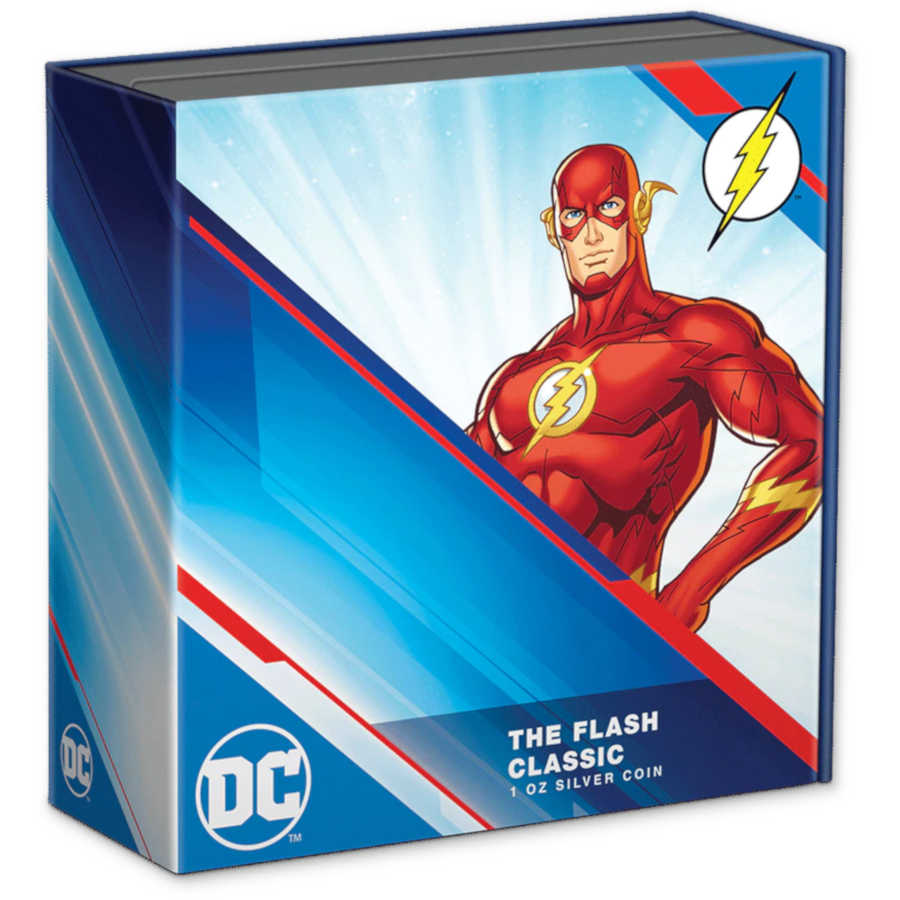 DC Comics The Flash Classic Fine Silver Proof 2022 Niue COA SKU:OPC48