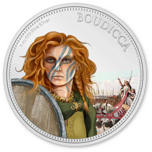 Women in History Boudicca Fine Silver $2 Proof 2022 Niue COA SKU:OPC83