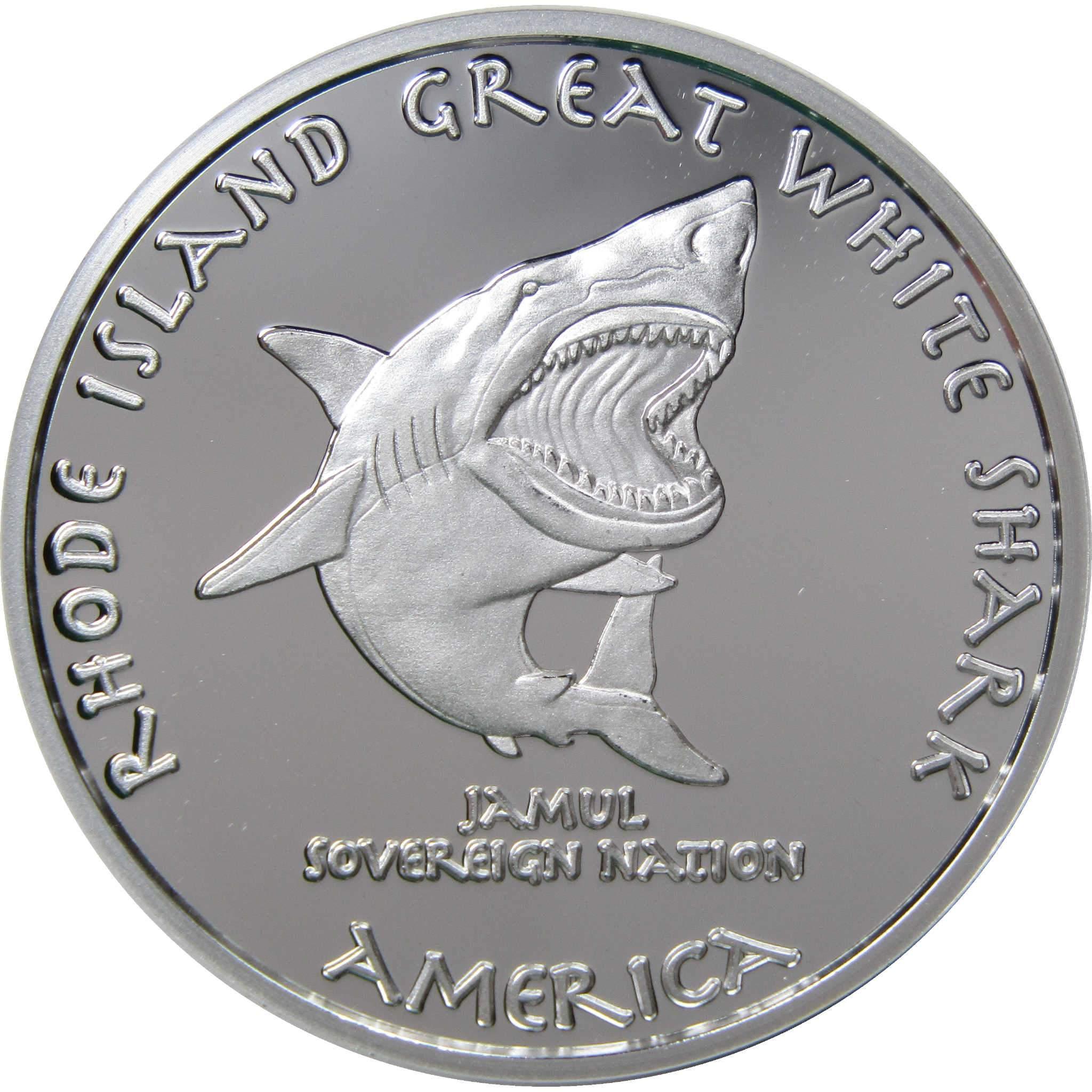 2018 Native American Jamul Wampanoag Great White Shark 1 oz .999 Silver $1 Proof