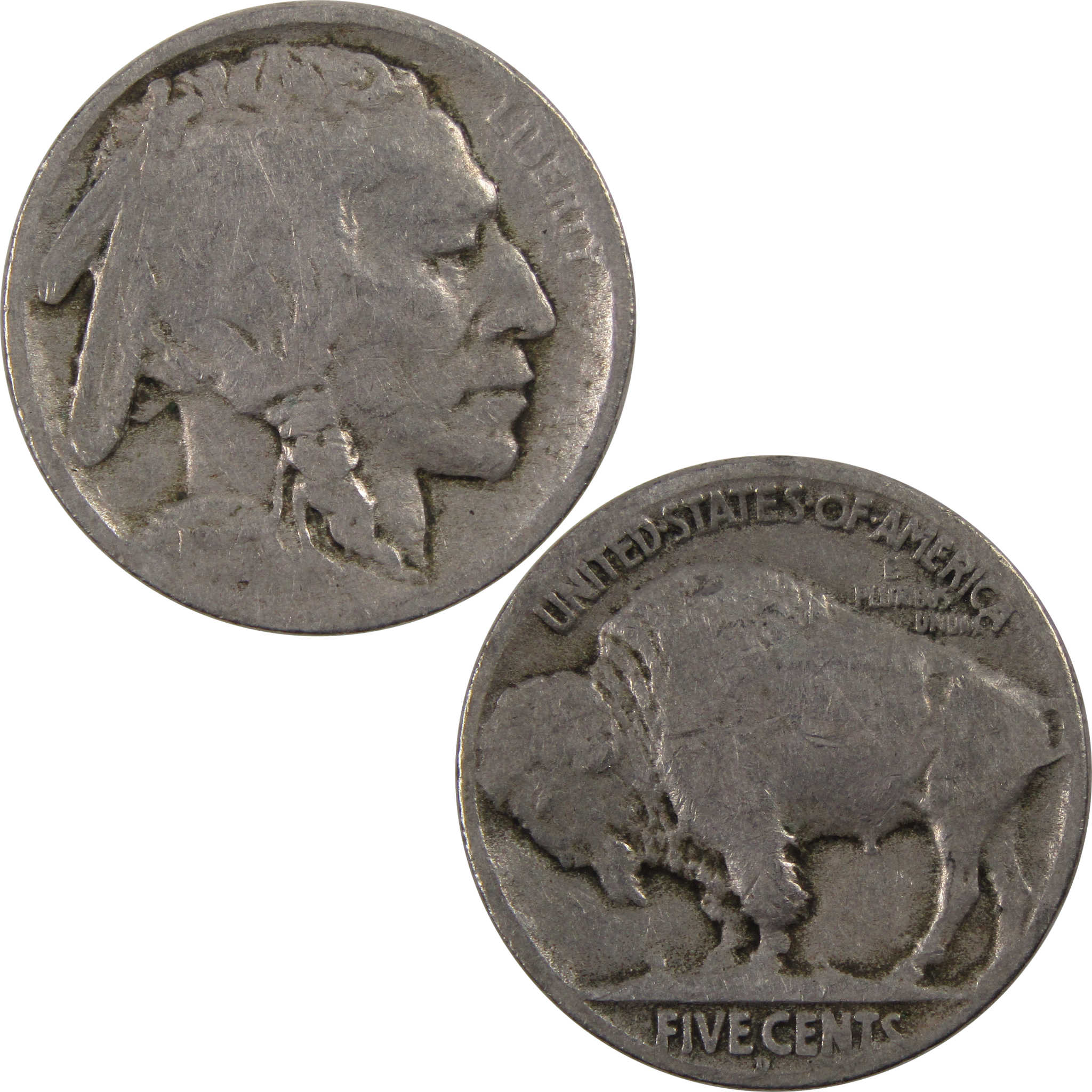 1914 D Indian Head Buffalo Nickel 5 Cent Piece AG About Good SKU:I3256