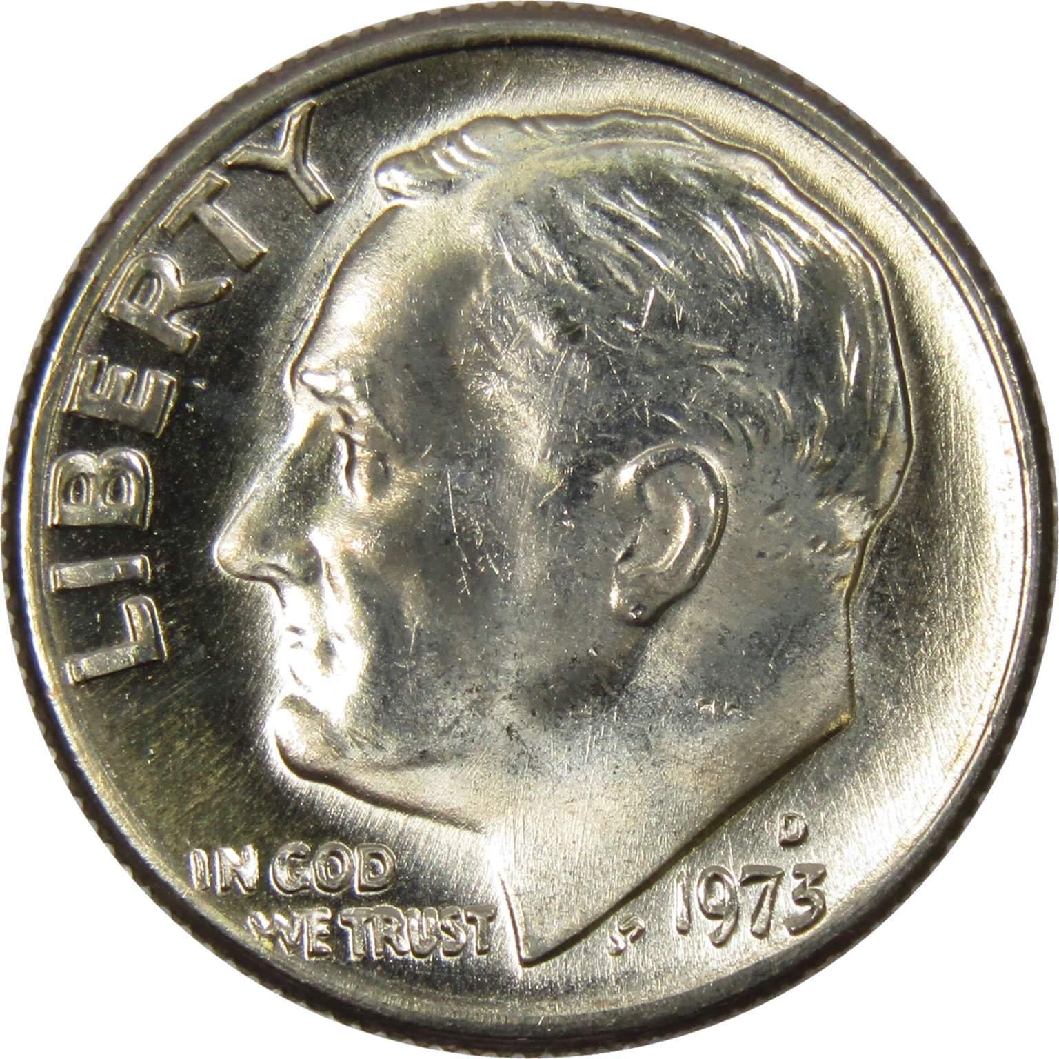 1973 D Roosevelt Dime BU Uncirculated Mint State 10c US Coin Collectible