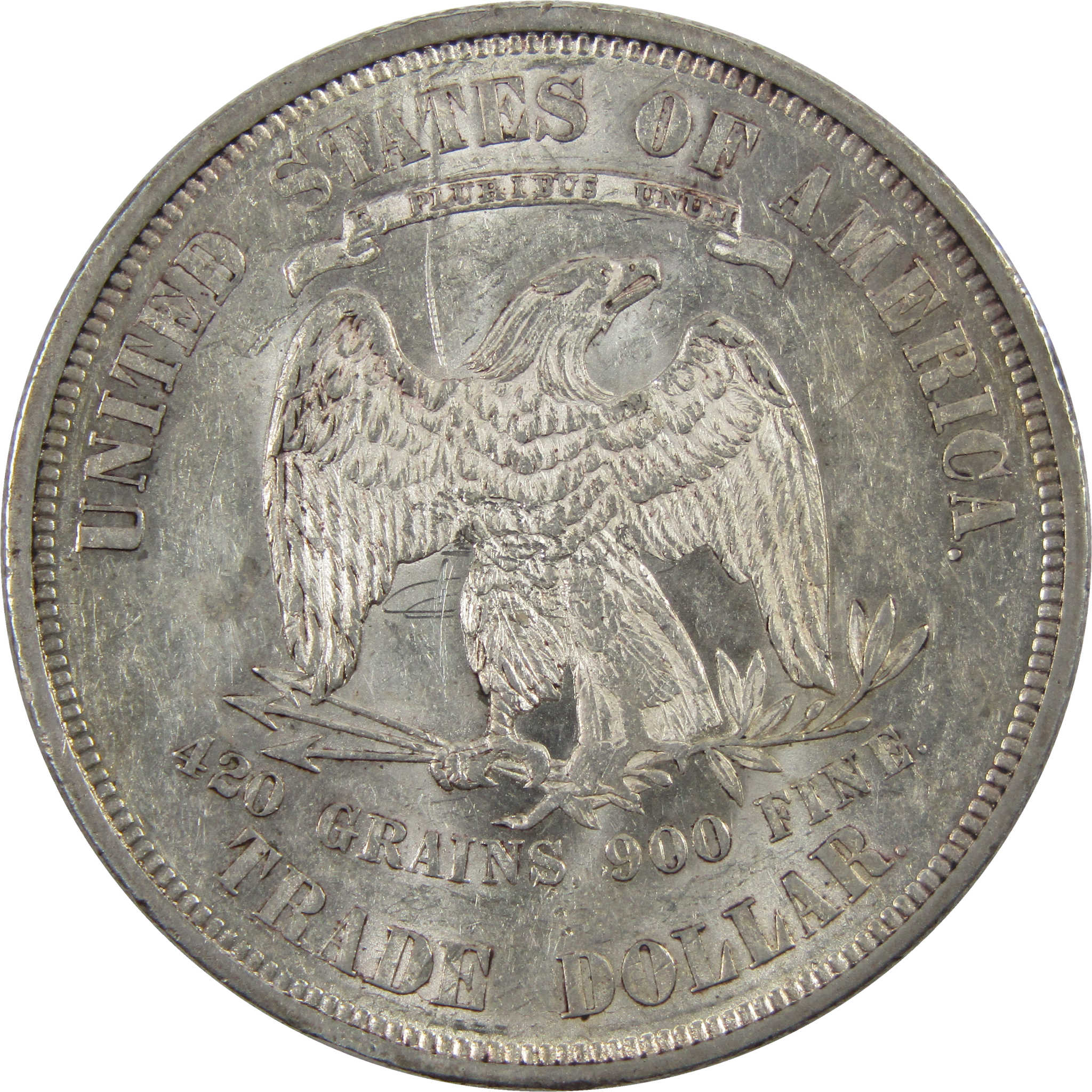 1874 Trade Dollar Borderline Uncirculated 90% Silver $1 Coin SKU:I5991
