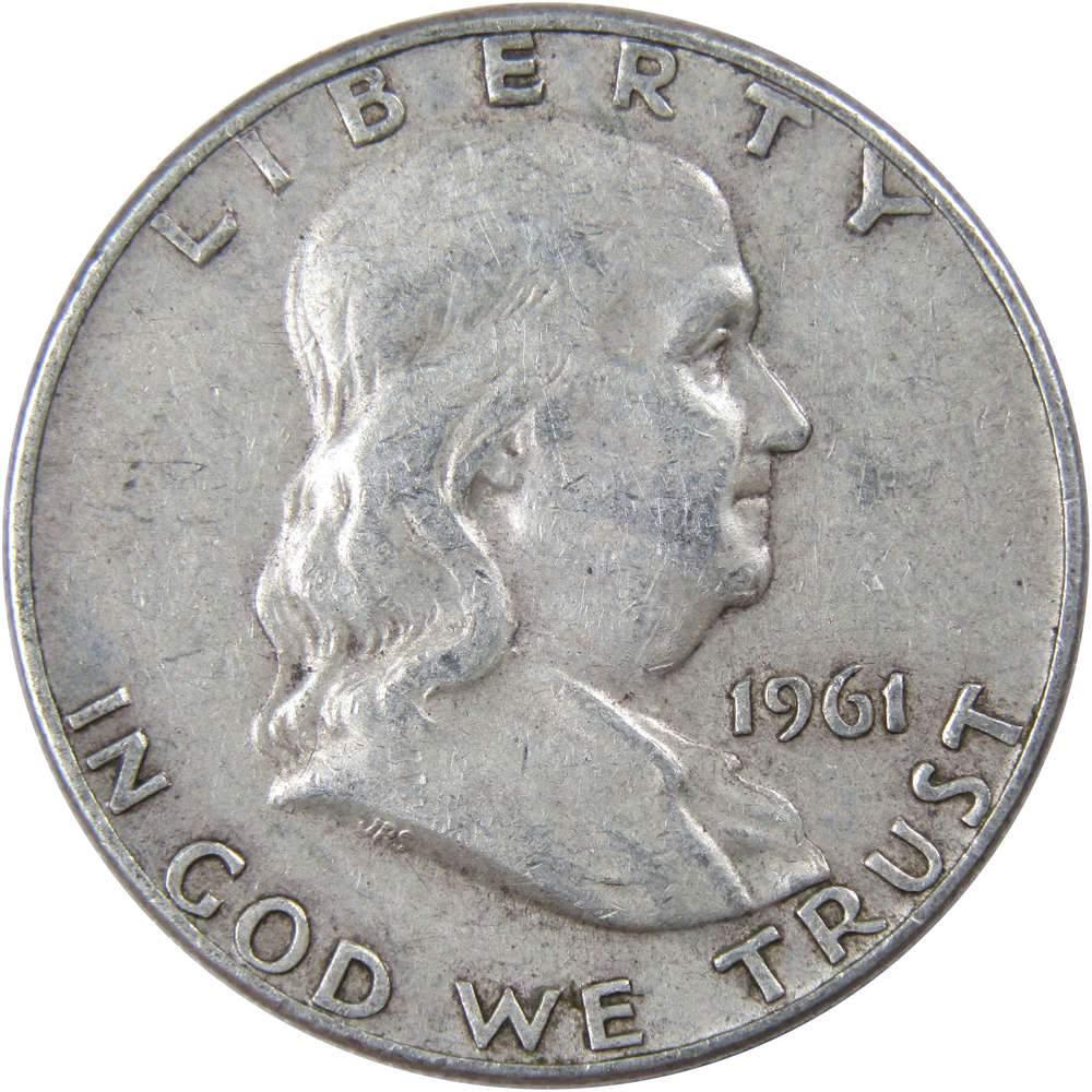 1961 D Franklin Half Dollar VF Very Fine 90% Silver 50c US Coin Collectible