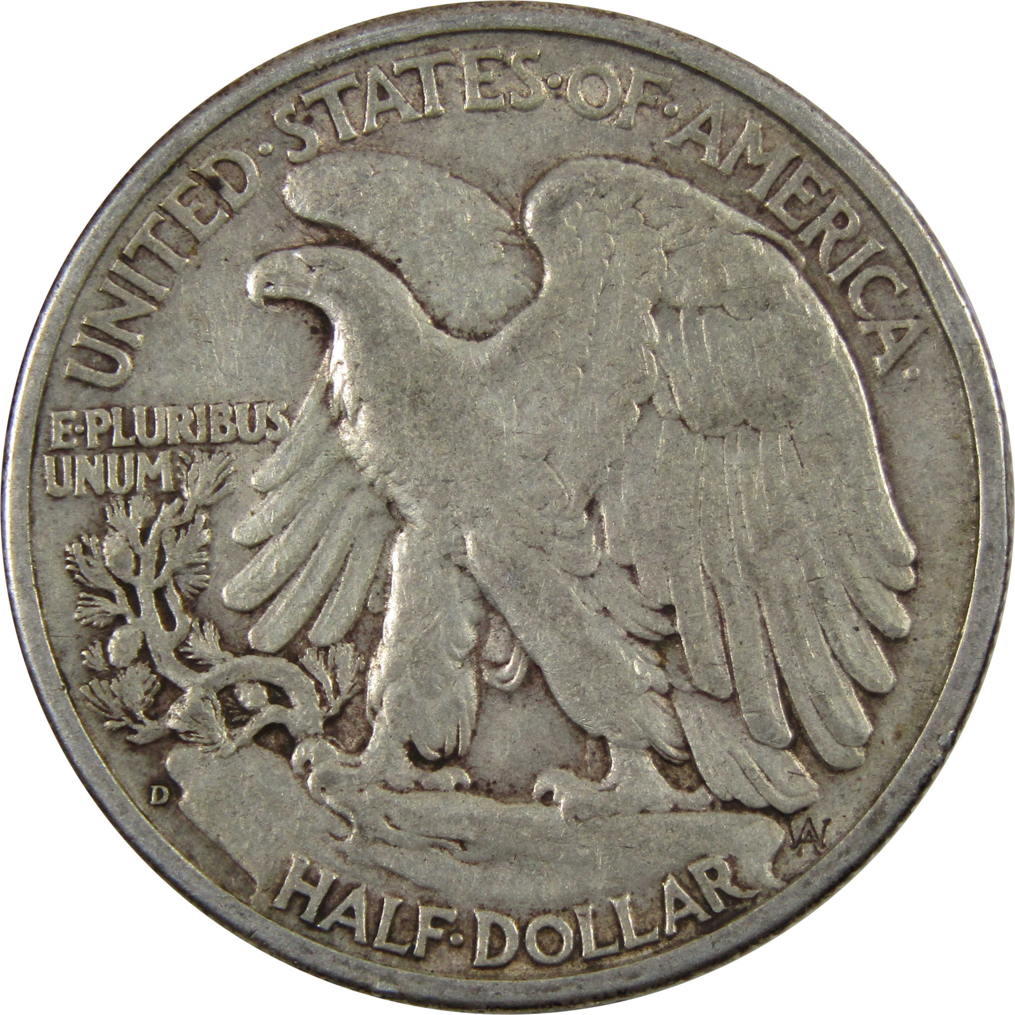 1938 D Liberty Walking Half Dollar VF Very Fine 90% Silver SKU:I4777