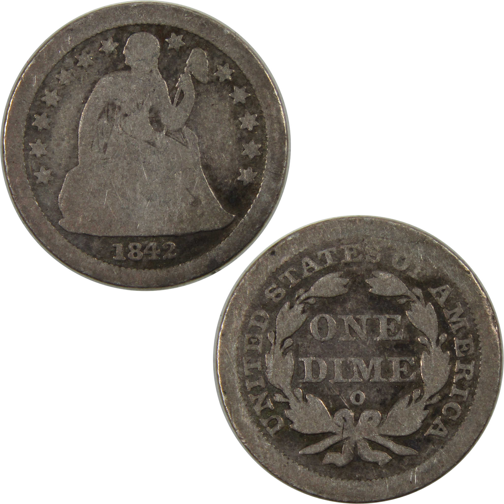 1842 american dime fashion