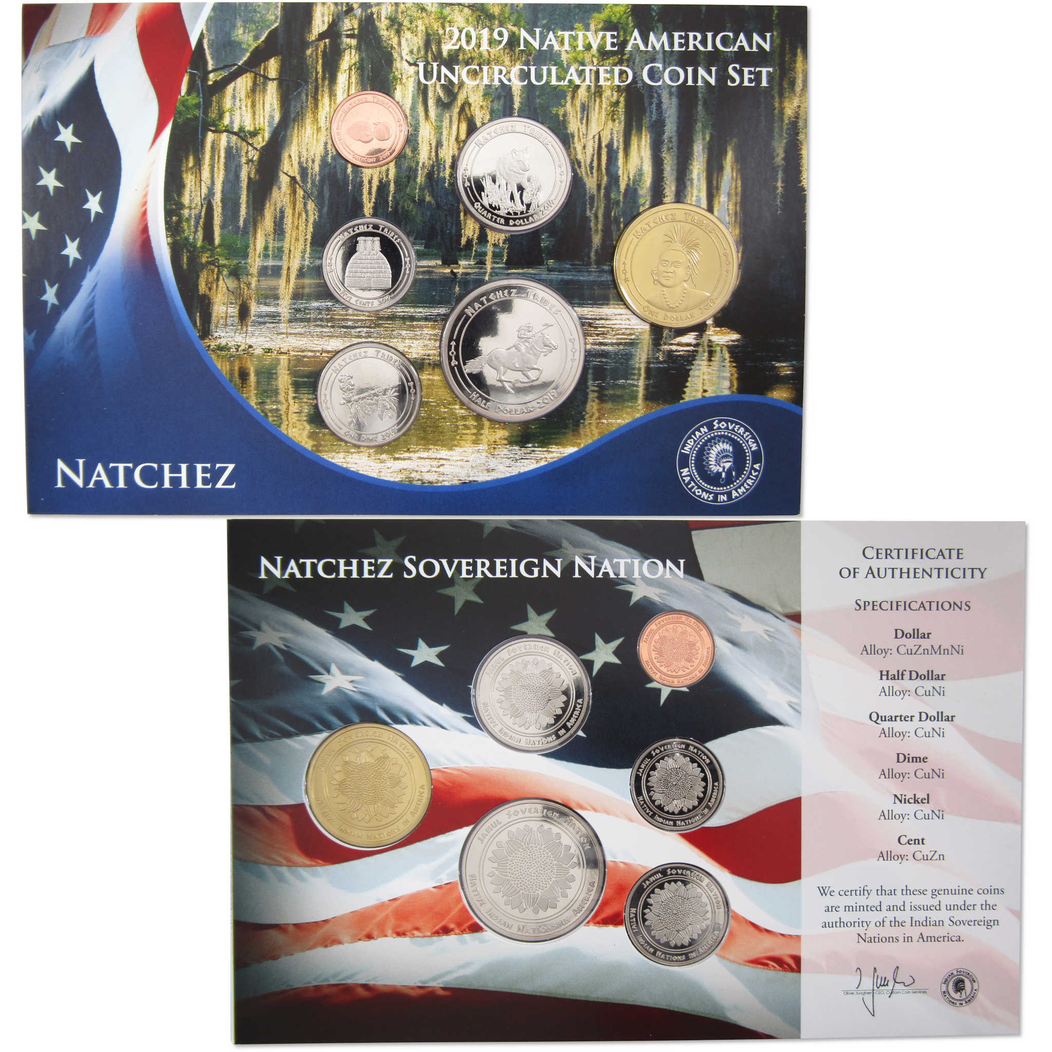 2019 Jamul Native American Natchez Sovereign Nation Uncirculated Coin Set