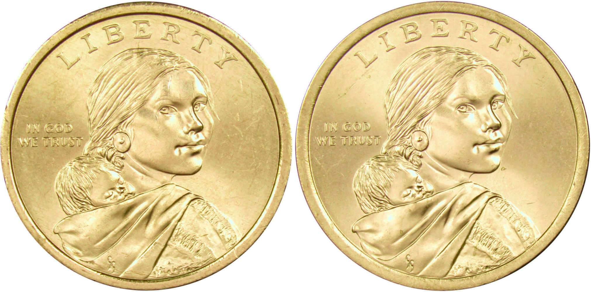 2014 P&D Native Hospitality Native American Dollar 2 Coin Set BU Uncirculated $1