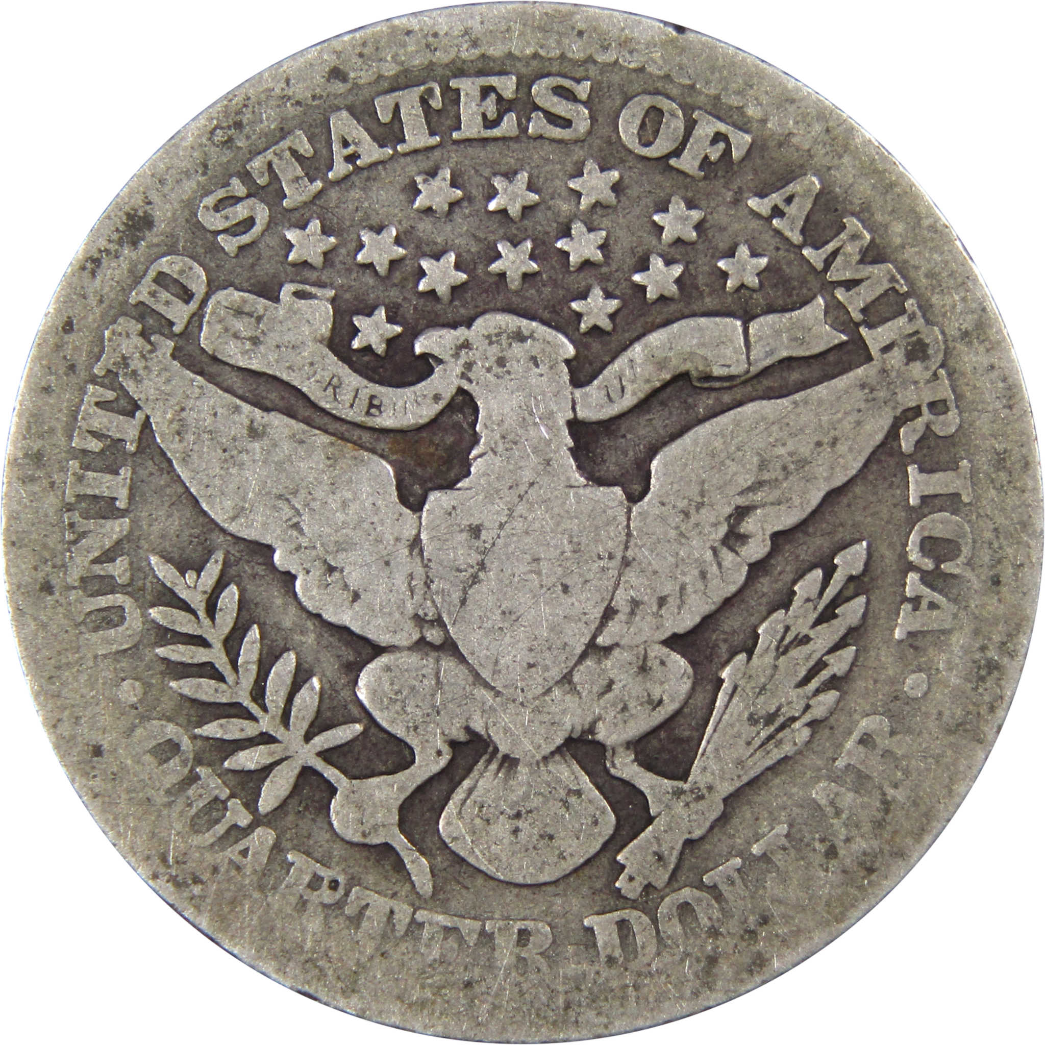 1905 Barber Quarter G Good 90% Silver 25c US Type Coin SKU:IPC9322