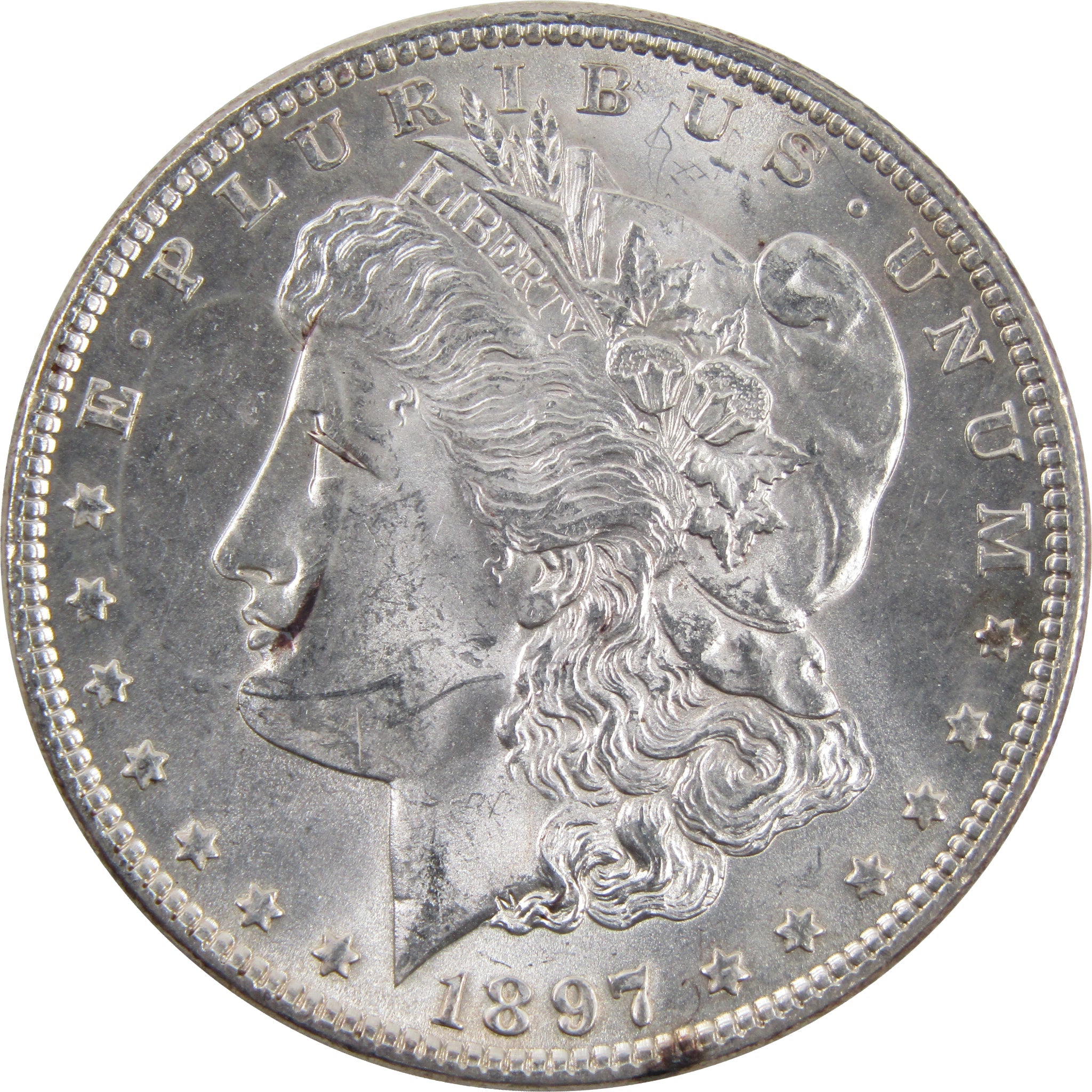 1897 Pitted Reverse VAM 6A Morgan Dollar Uncirculated Silver SKU:I2620 - Morgan coin - Morgan silver dollar - Morgan silver dollar for sale - Profile Coins &amp; Collectibles