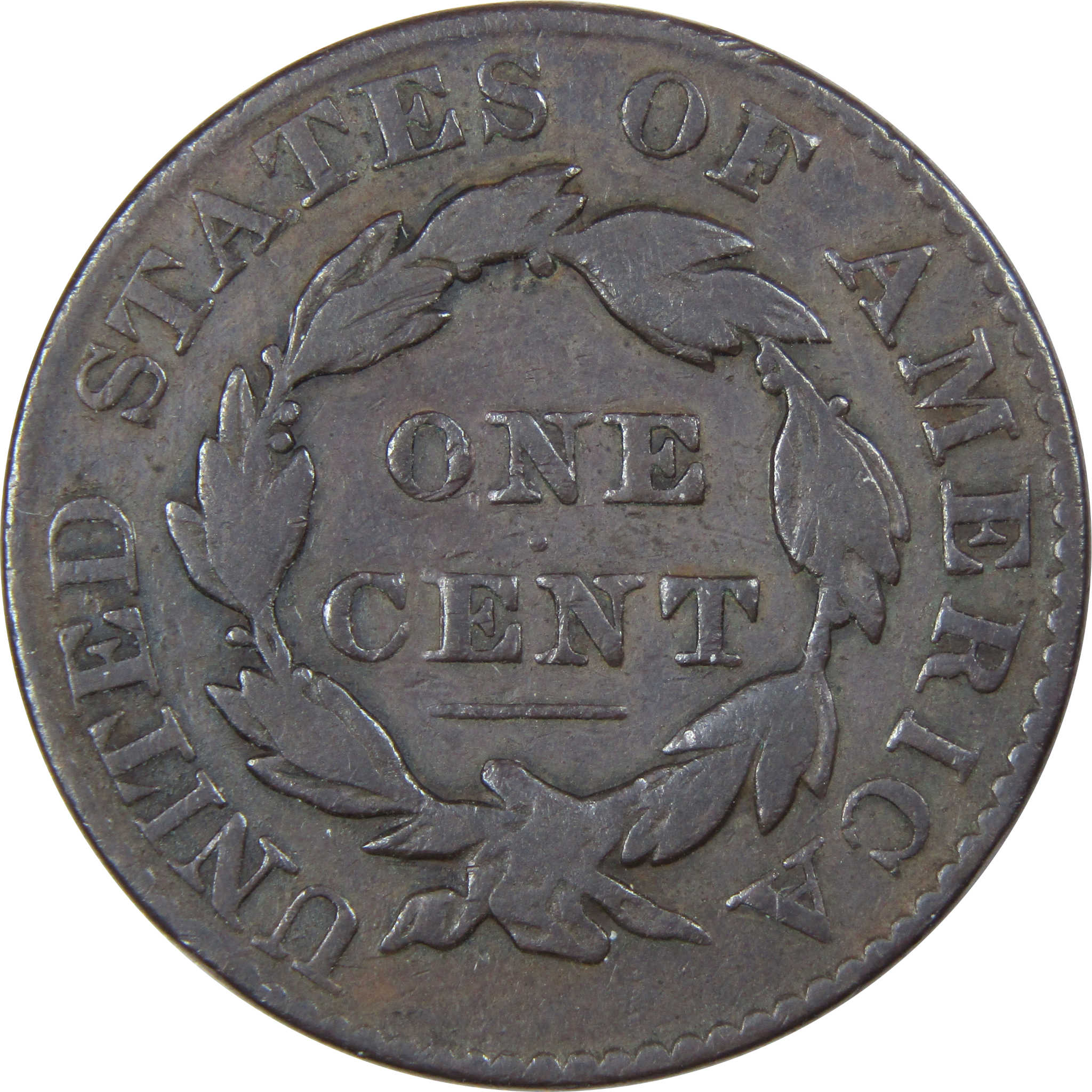 1829 Large Letters Coronet Head Large Cent F Copper Penny SKU:IPC6050