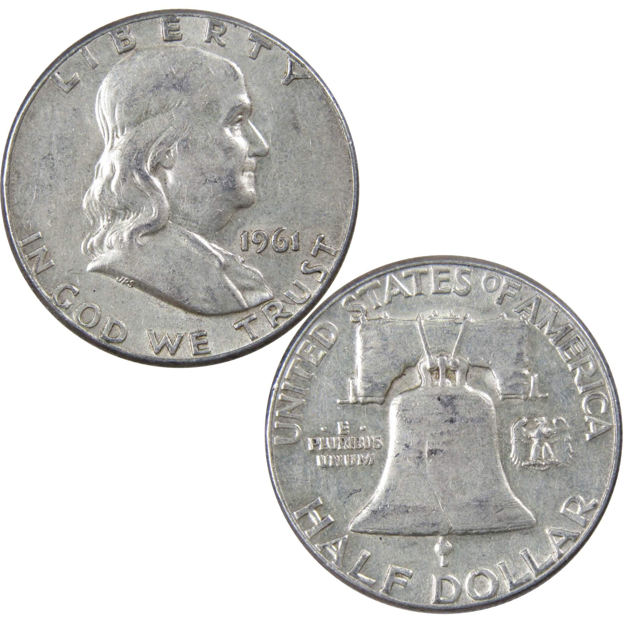 1961 Franklin Half Dollar XF EF Extremely Fine 90% Silver 50c US Coin