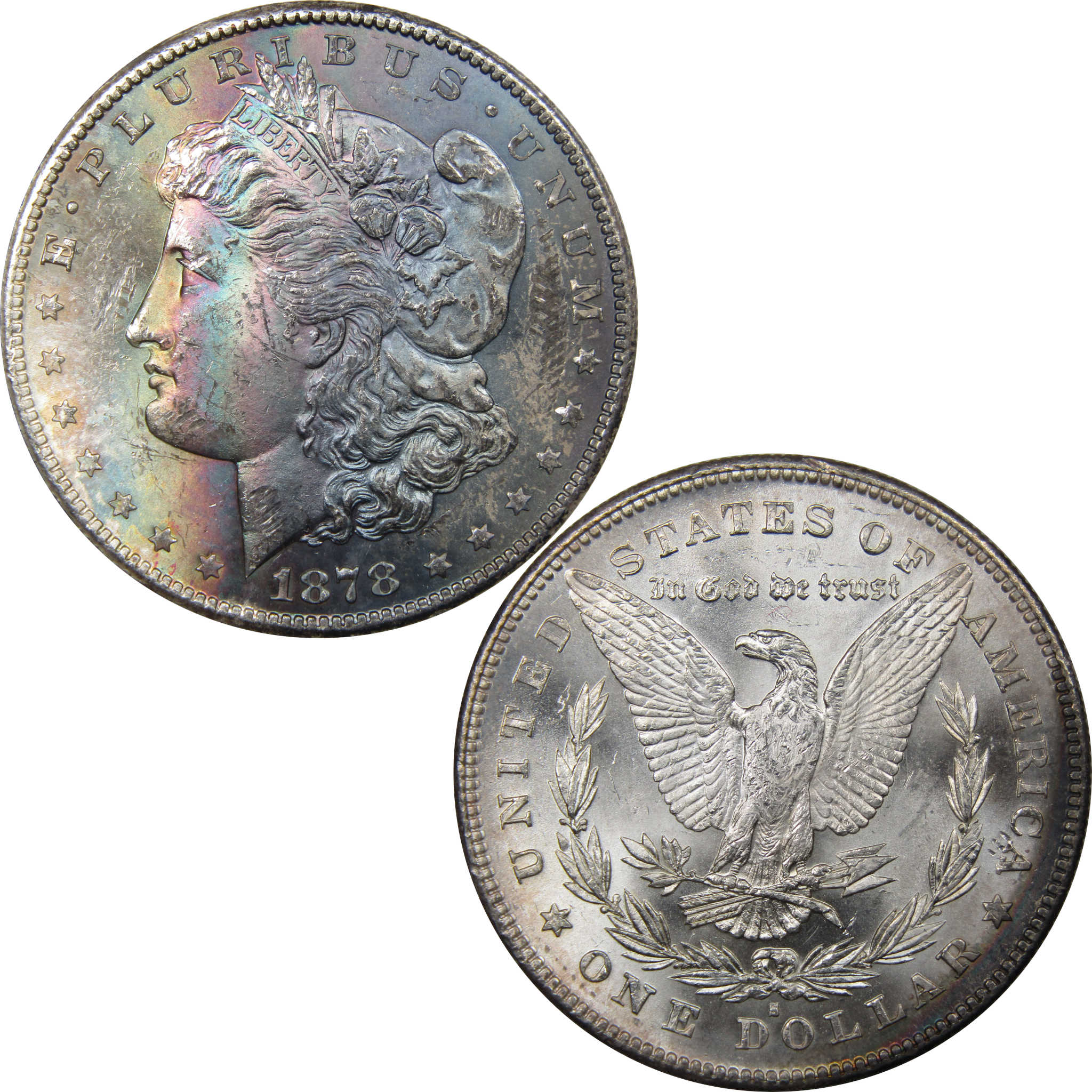 1878 S Morgan Dollar BU Uncirculated Mint State Silver Toned SKU I2023