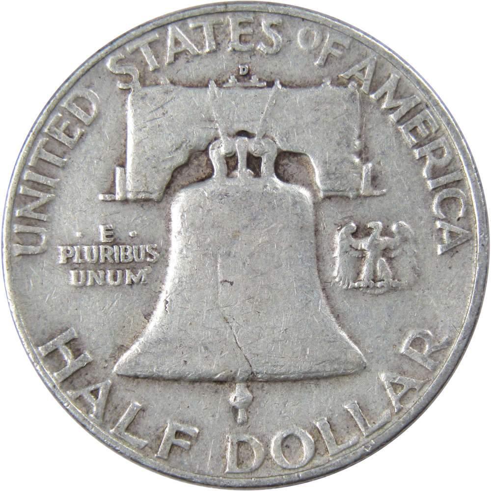 1952 D Franklin Half Dollar AG About Good 90% Silver 50c US Coin Collectible