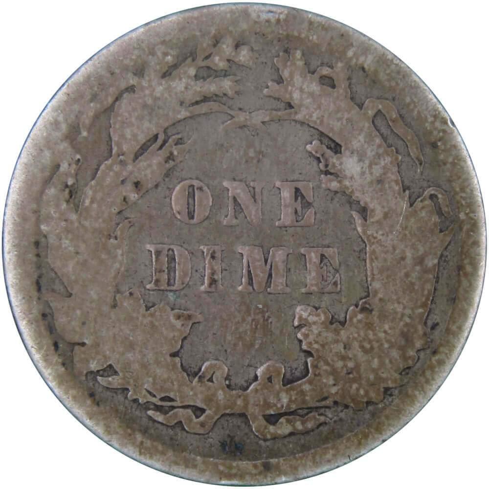 1891 Seated Liberty Dime AG About Good 90% Silver 10c US Type Coin Collectible