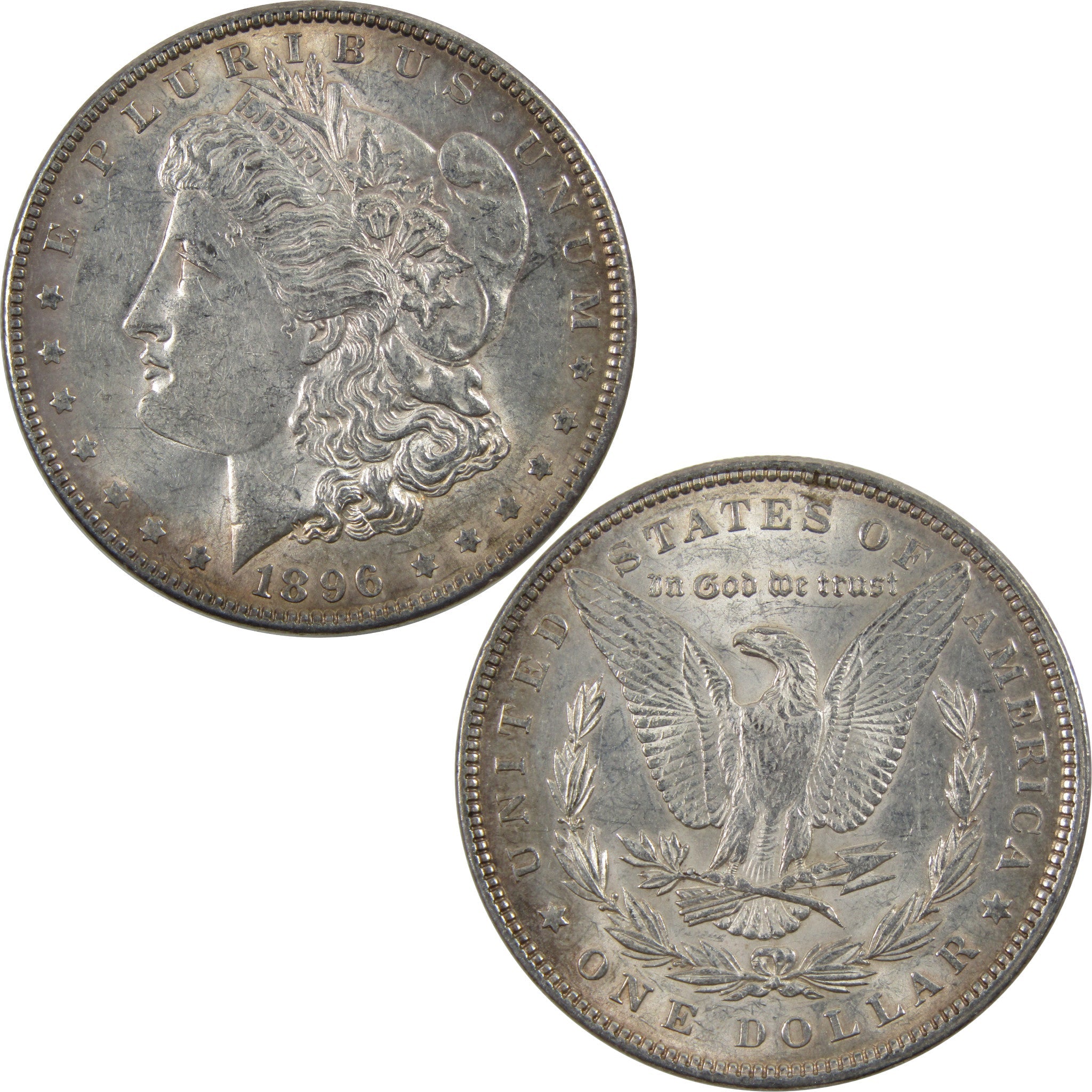 1896 Morgan Dollar AU About Uncirculated 90% Silver $1 Coin SKU:I5459 - Morgan coin - Morgan silver dollar - Morgan silver dollar for sale - Profile Coins &amp; Collectibles