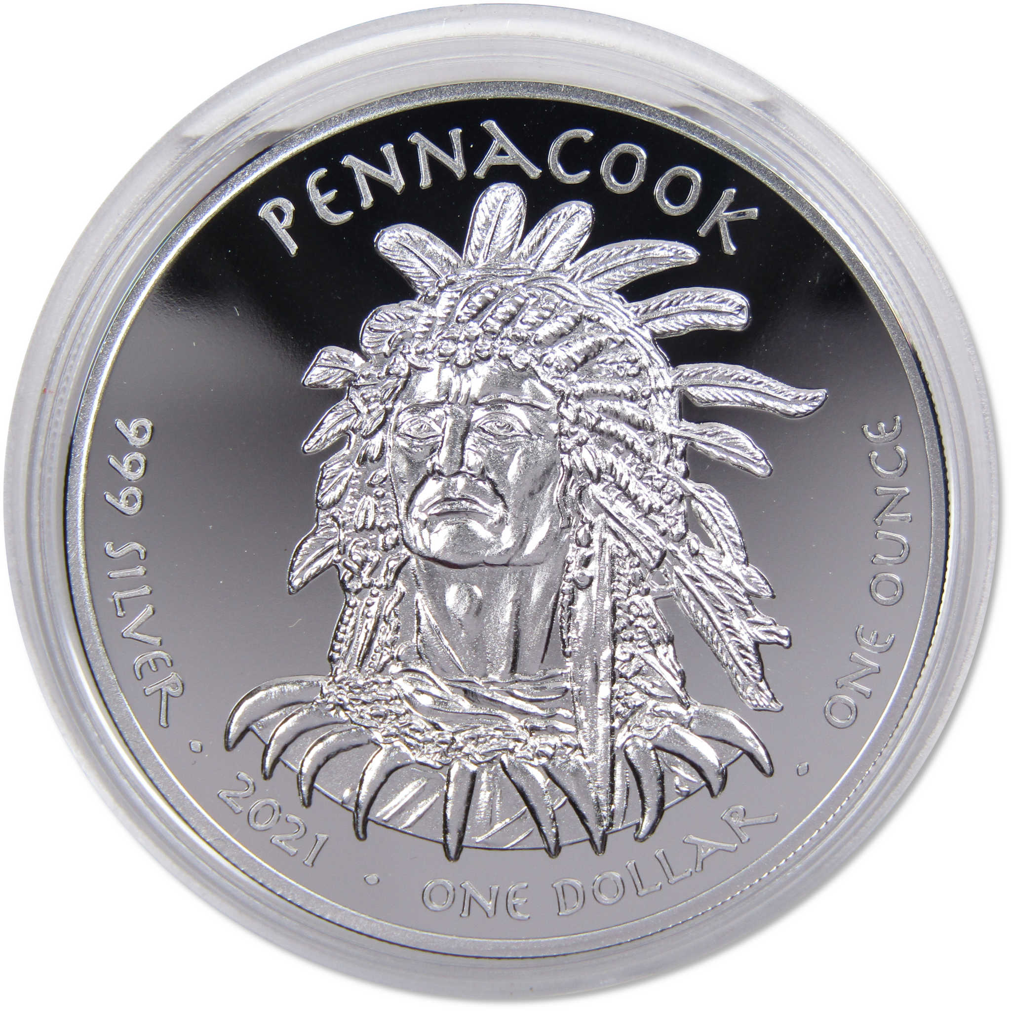2021 Native American Jamul Pennacook Vermont Leopard Frog 1 oz Silver $1 Proof