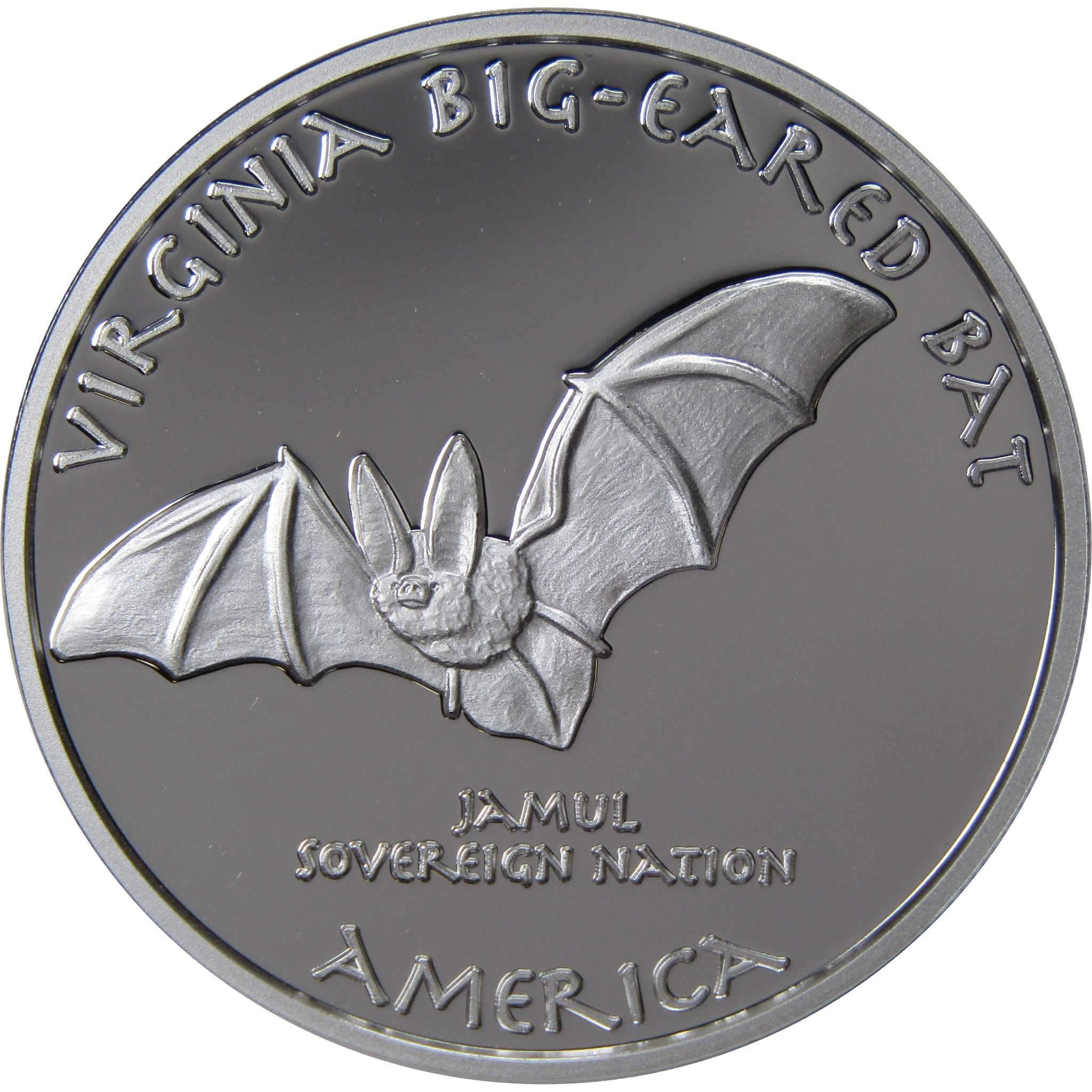 2018 Native American Jamul Rappahannock Bat 1 oz .999 Fine Silver $1 Proof Coin
