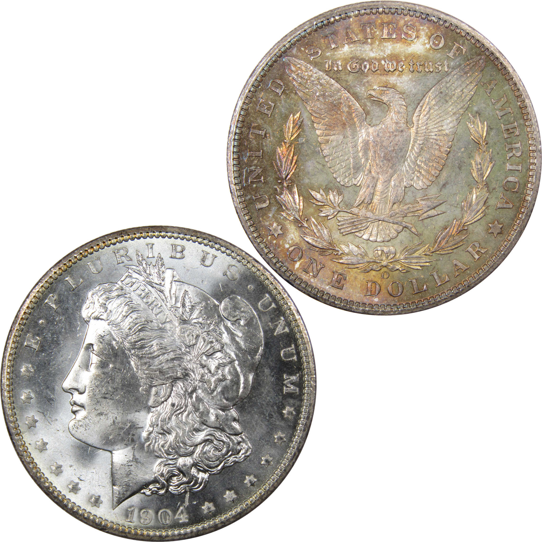1904 O Morgan Dollar BU Uncirculated Mint State Silver Toned SKU:I1264