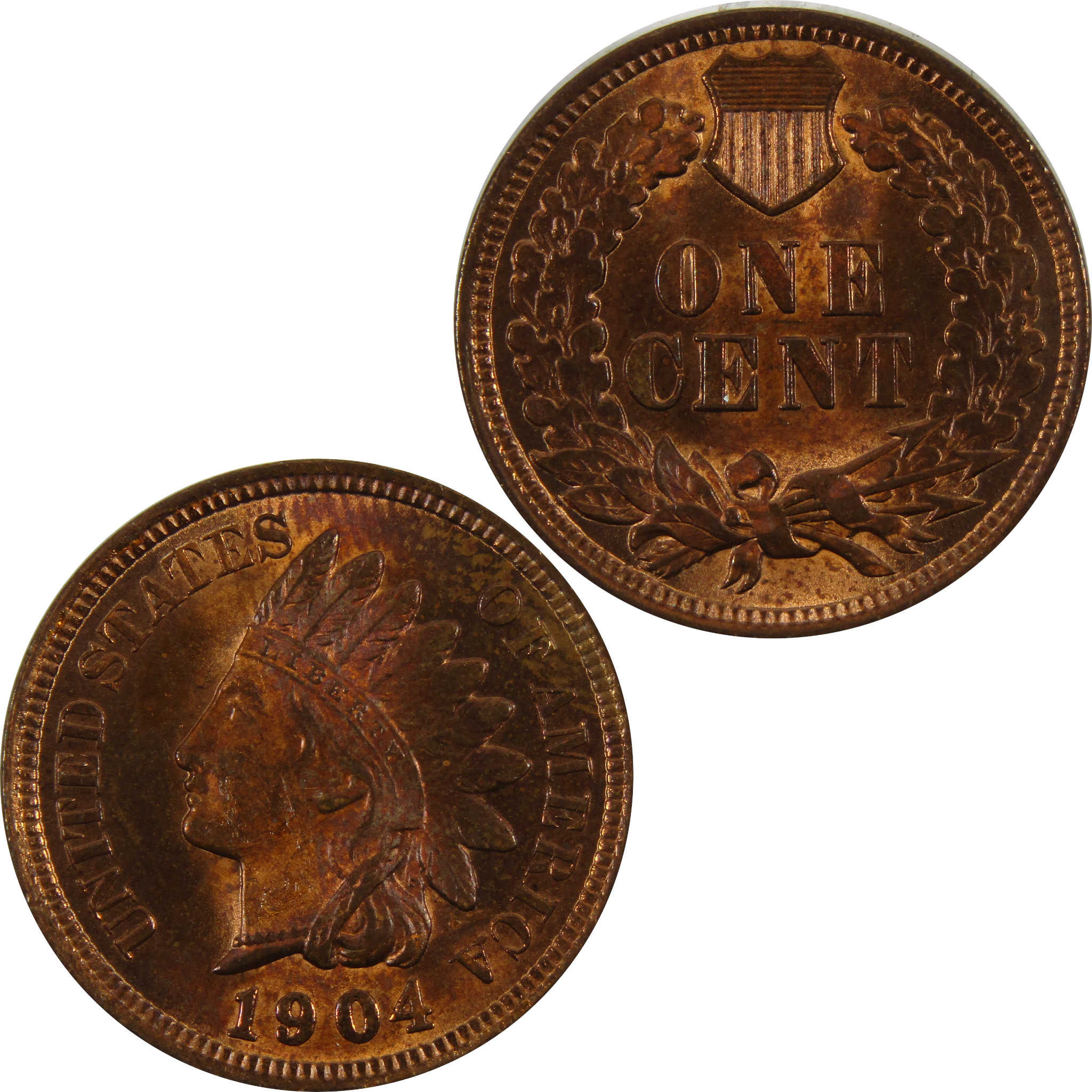 1904 Indian Head Cent BU Choice Uncirculated Penny 1c Coin SKU:I7684