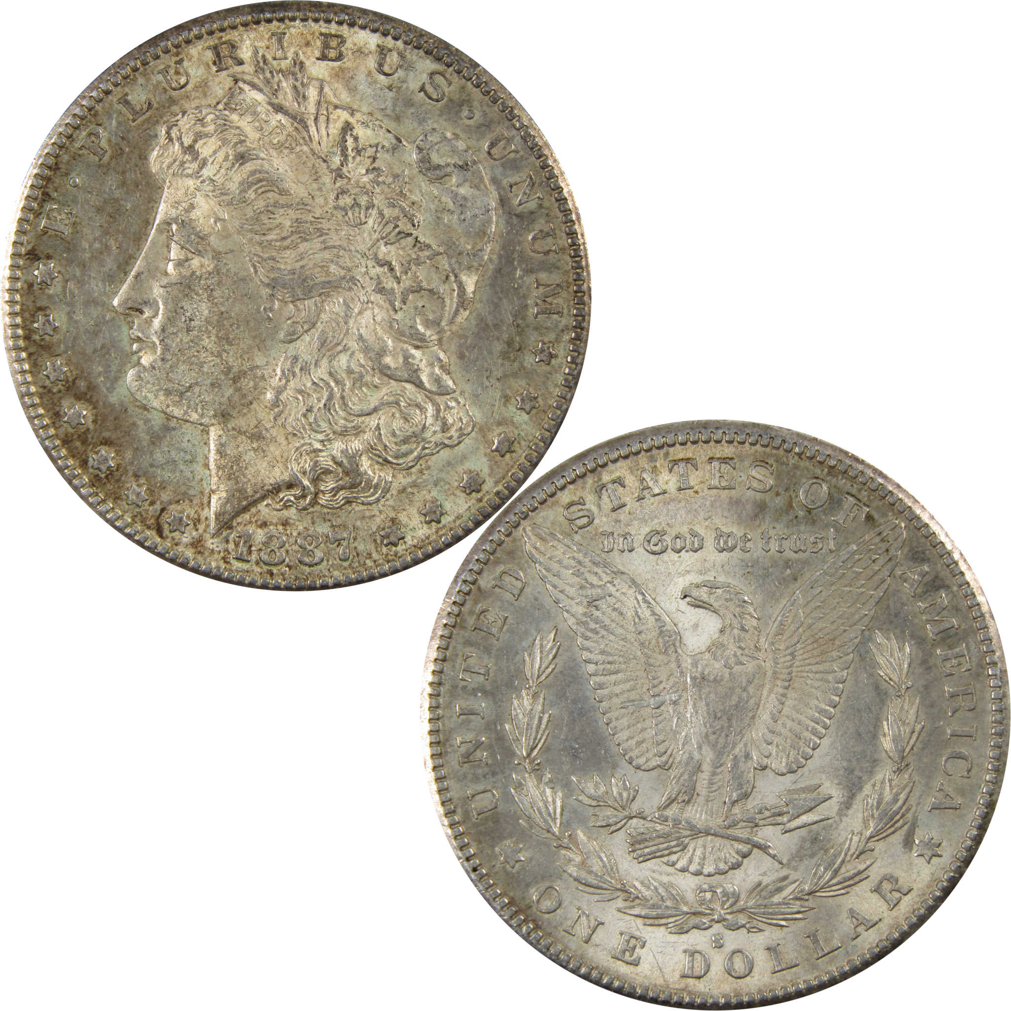 1887 S Morgan Dollar Borderline Uncirculated 90% Silver $1 SKU:I5041 - Morgan coin - Morgan silver dollar - Morgan silver dollar for sale - Profile Coins &amp; Collectibles