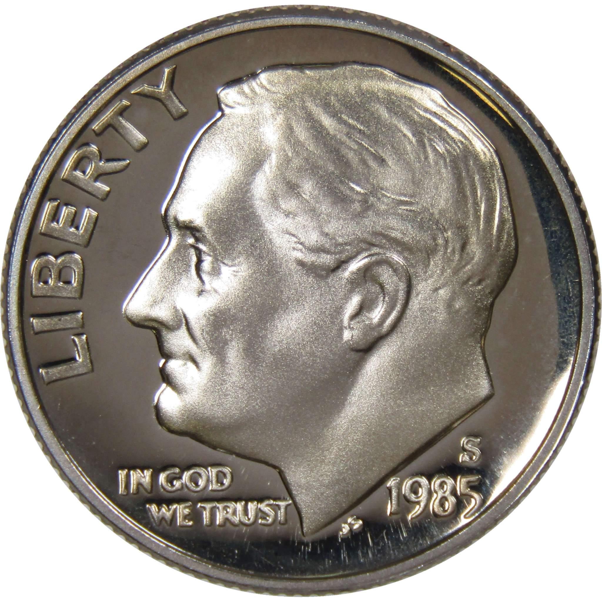 1985 S Roosevelt Dime Choice Proof 10c US Coin Collectible