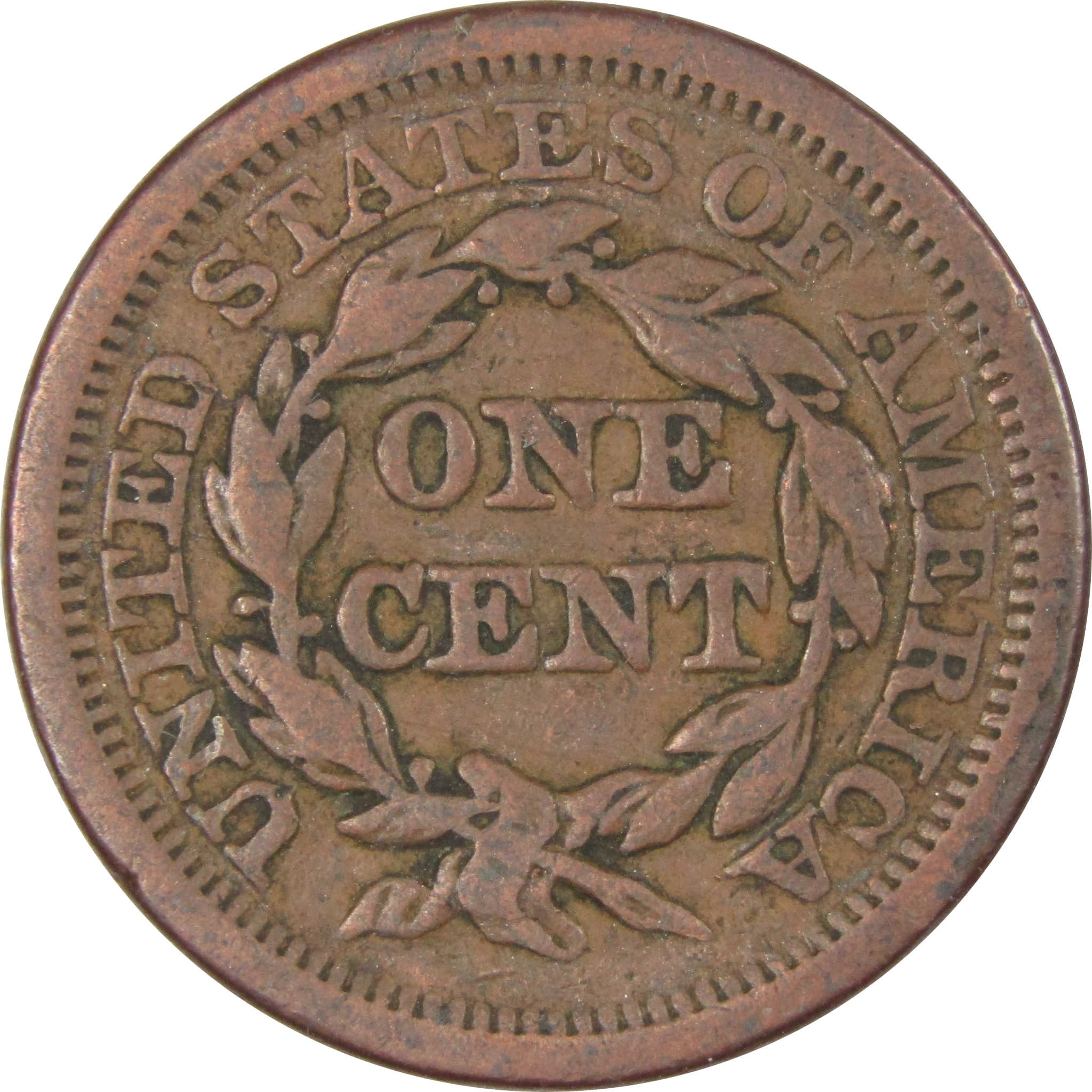 1853 Braided Hair Large Cent VF Very Fine Copper Penny 1c SKU:IPC6633