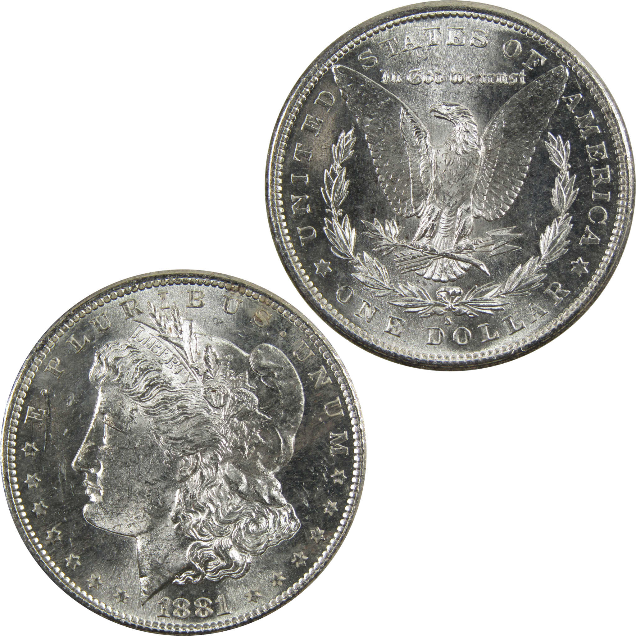 1881 S Morgan Dollar BU Uncirculated 90% Silver $1 Coin SKU:I5305 - Morgan coin - Morgan silver dollar - Morgan silver dollar for sale - Profile Coins &amp; Collectibles