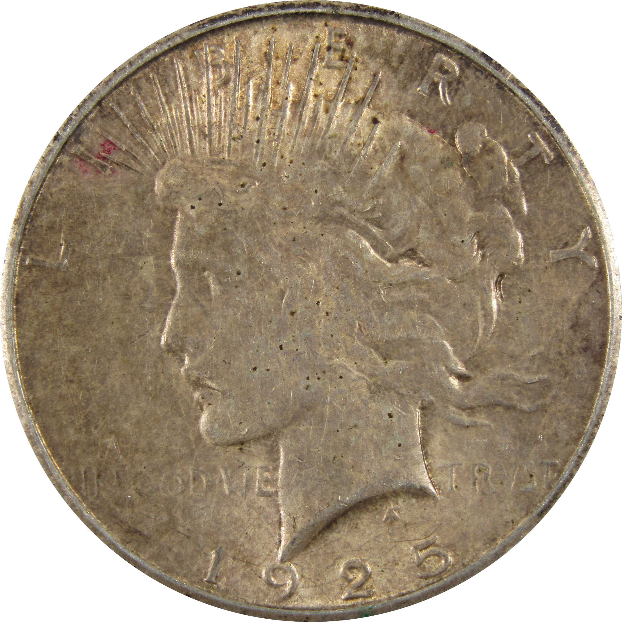 1925 S Peace Dollar AU About Uncirculated 90% Silver $1 Coin SKU:I7727