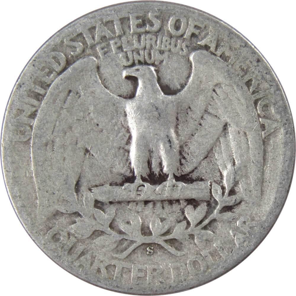 1943 S Washington Quarter VG Very Good 90% Silver 25c US Coin Collectible
