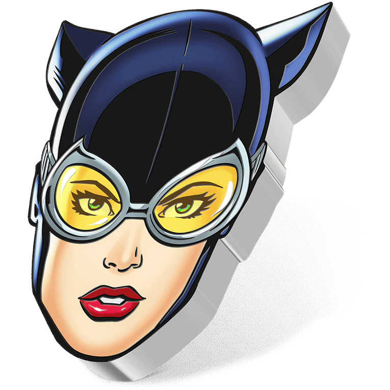 DC Faces of Gotham Catwoman Fine Silver Proof 2022 Niue COA SKU:OPC14