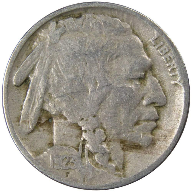 1923 Indian Head Buffalo Nickel 5 Cent Piece VG Very Good 5c US Coin Collectible - Buffalo Nickels - Indian Head Nickel - Profile Coins &amp; Collectibles