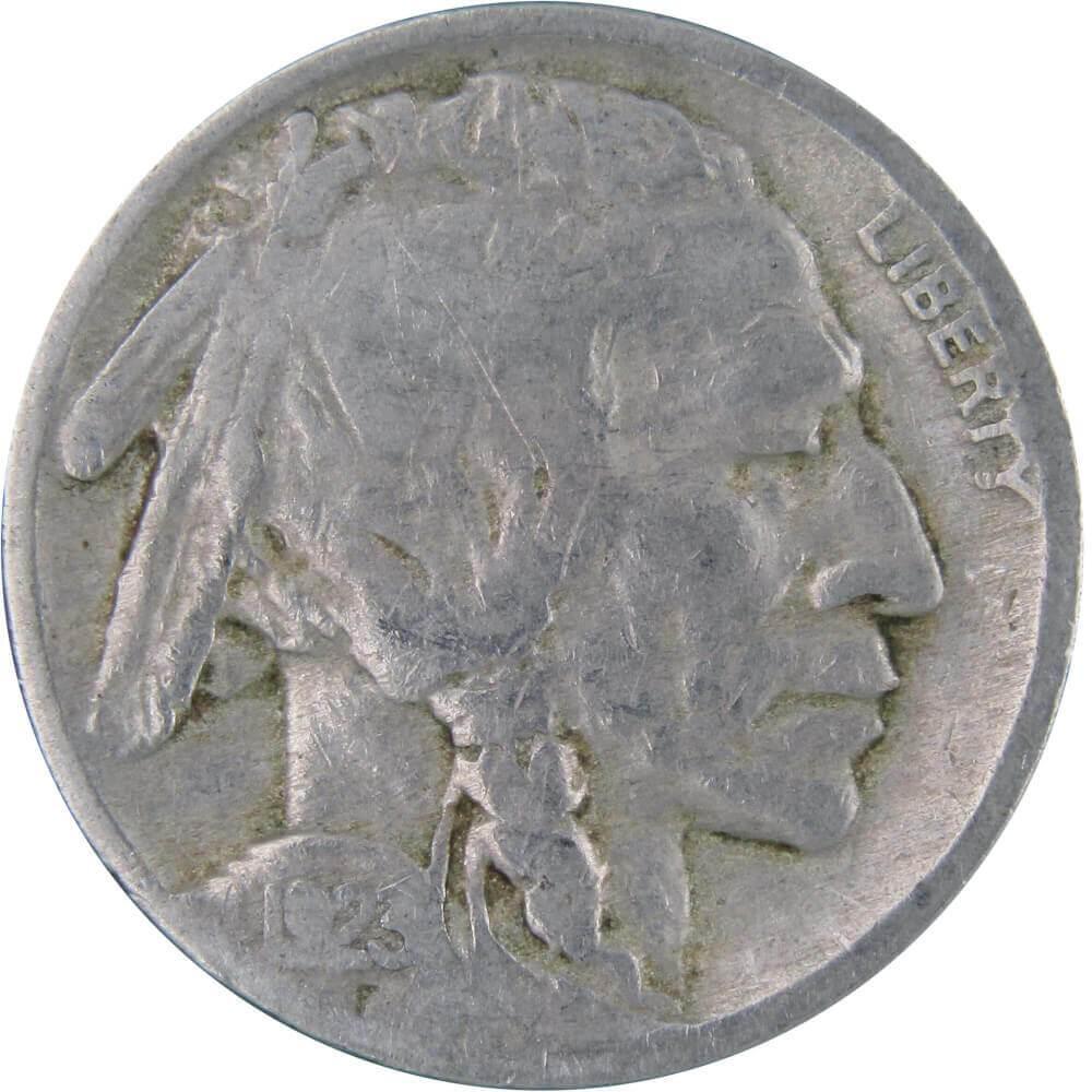 1923 Indian Head Buffalo Nickel 5 Cent Piece AG About Good 5c US Coin