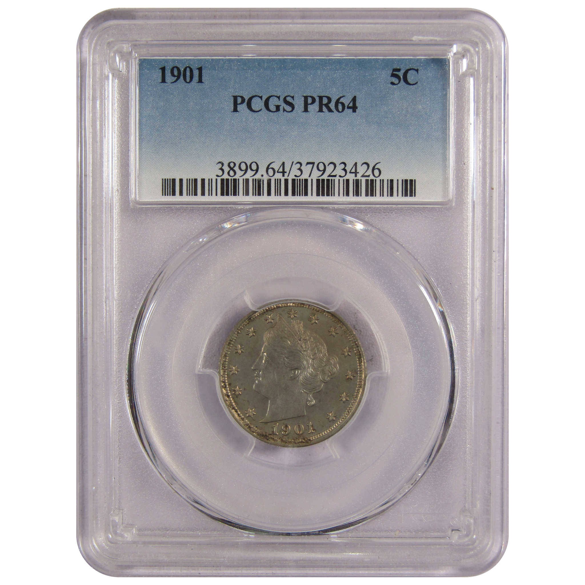 1901 Liberty Head V Nickel 5 Cent Piece PR 64 PCGS Proof SKU:IPC7287
